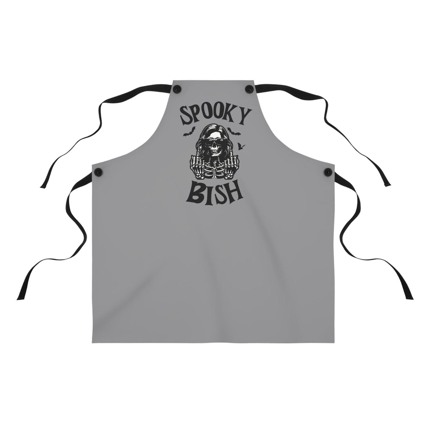 Spooky Bish Middle Fingers With Sunglasses Skeleton Gothic Horror BBQ Cooking Apron (AOP)