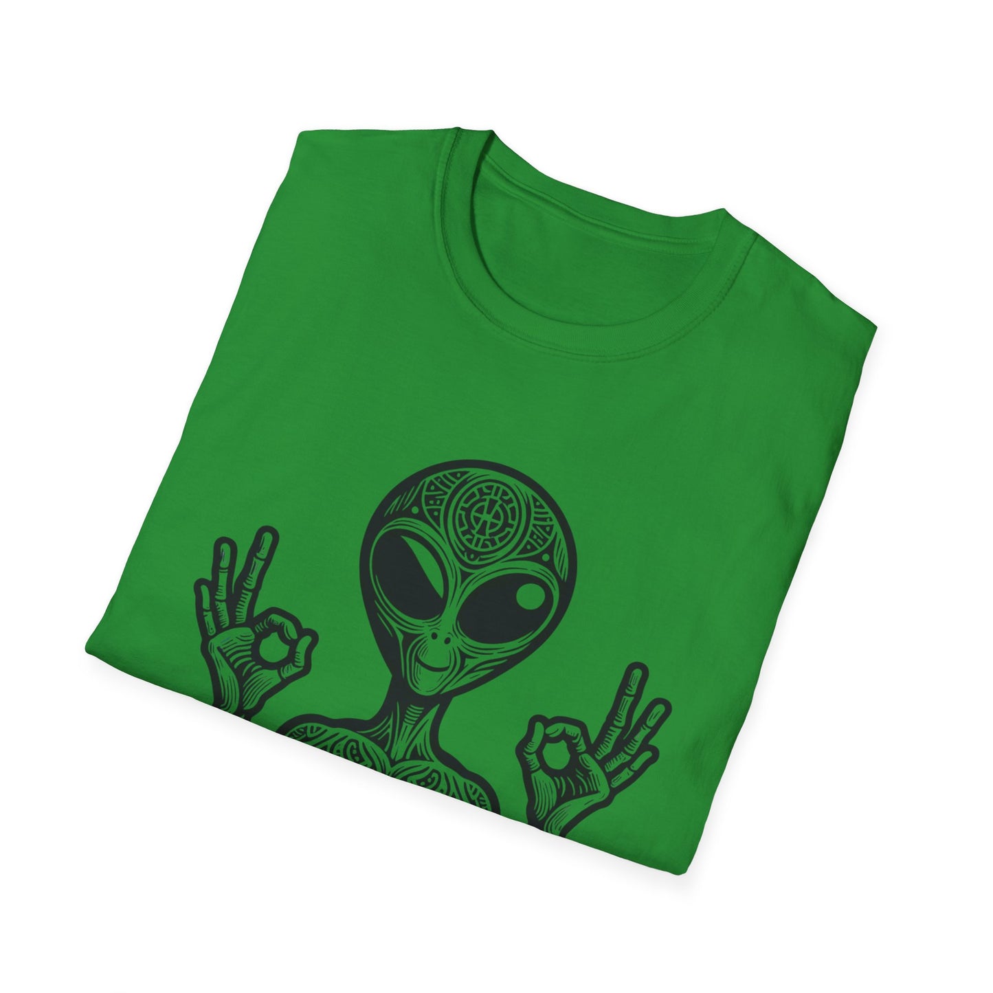Alien Peace Softstyle T-Shirt - Good Vibes Graphic Tee