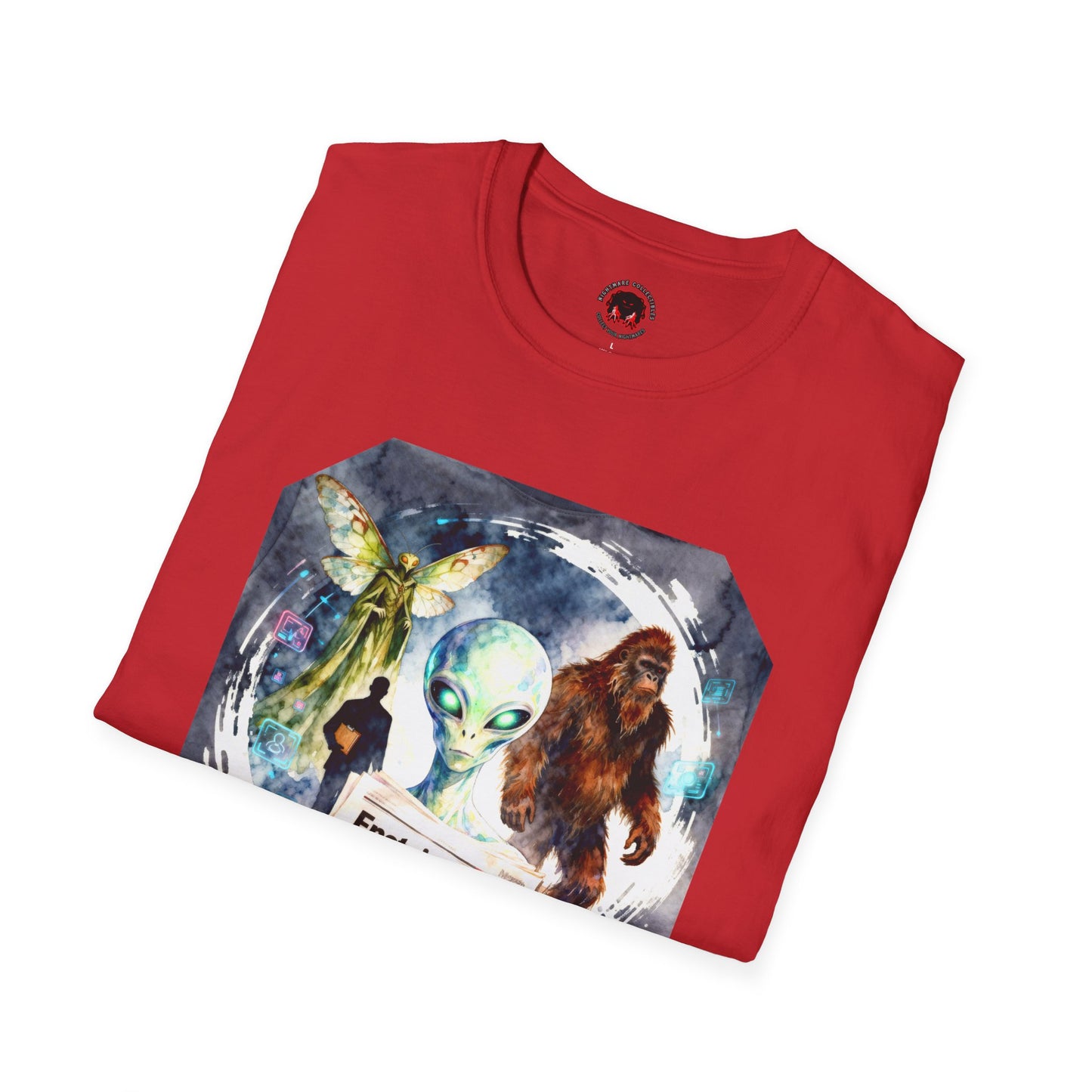 Alien Files Graphic T-Shirt — UFO, Bigfoot & Cryptid Art Tee