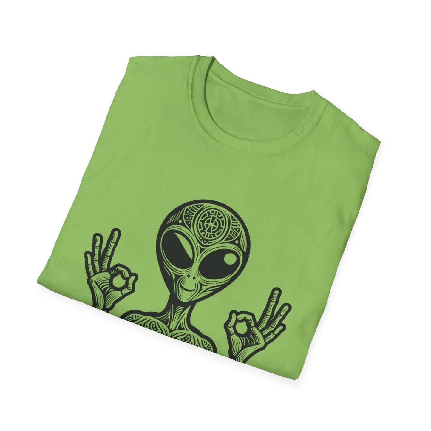 Alien Peace Softstyle T-Shirt - Good Vibes Graphic Tee