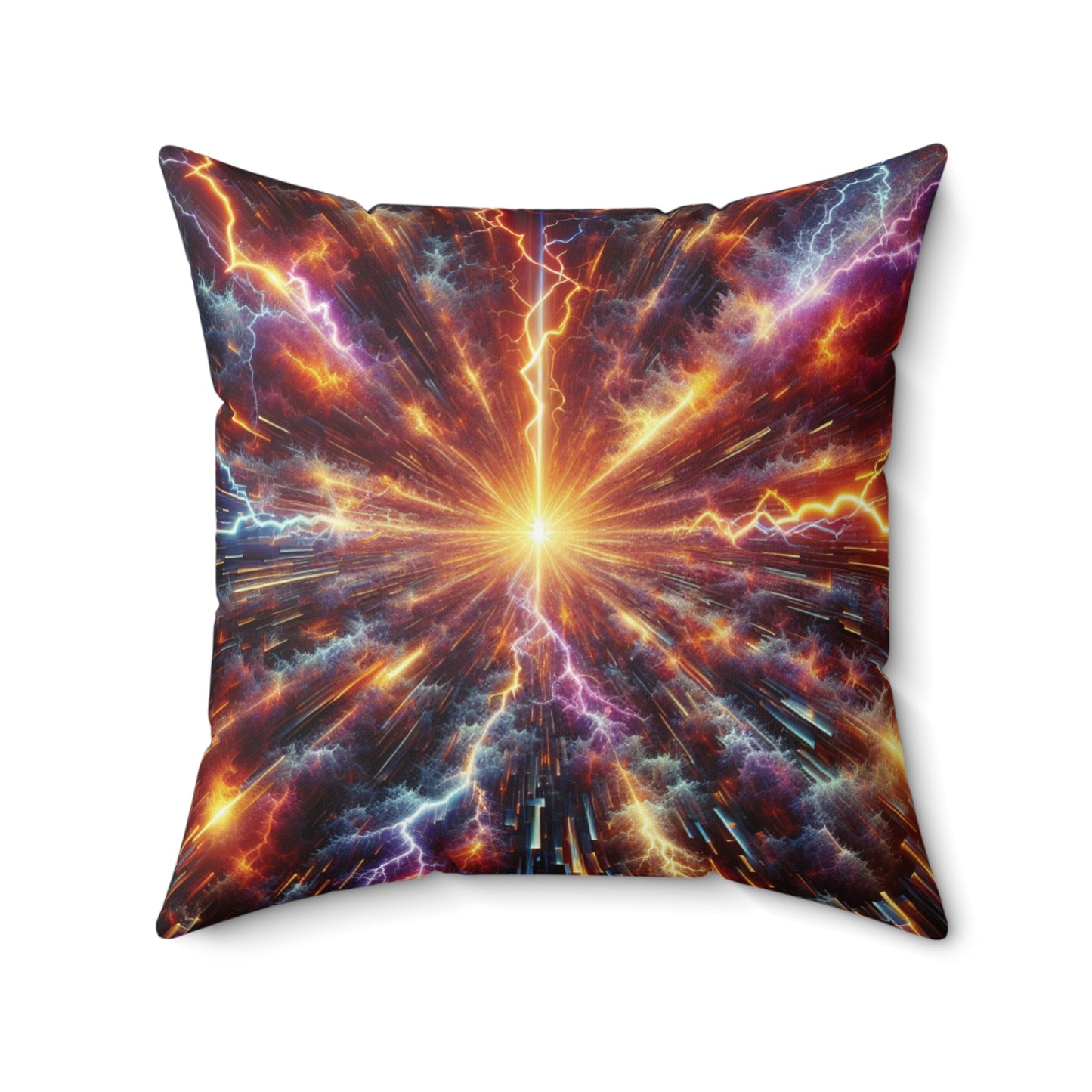 Lightning Positive Energy Square Throw Pillow