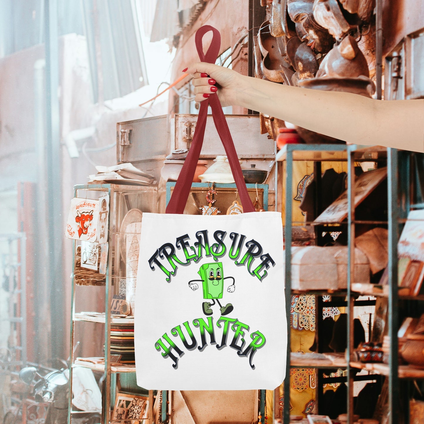 Treasure Hunter Money Man Collector Tote Bag (AOP) Cash Bag
