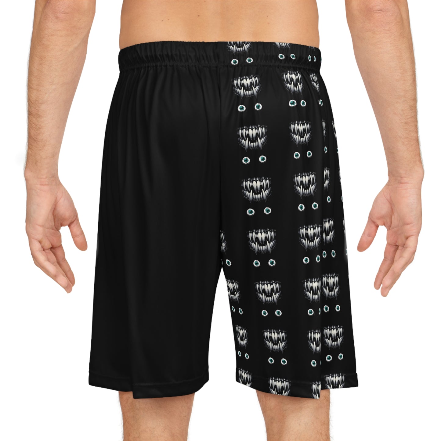 Eerie Eyes Monster Basketball Shorts