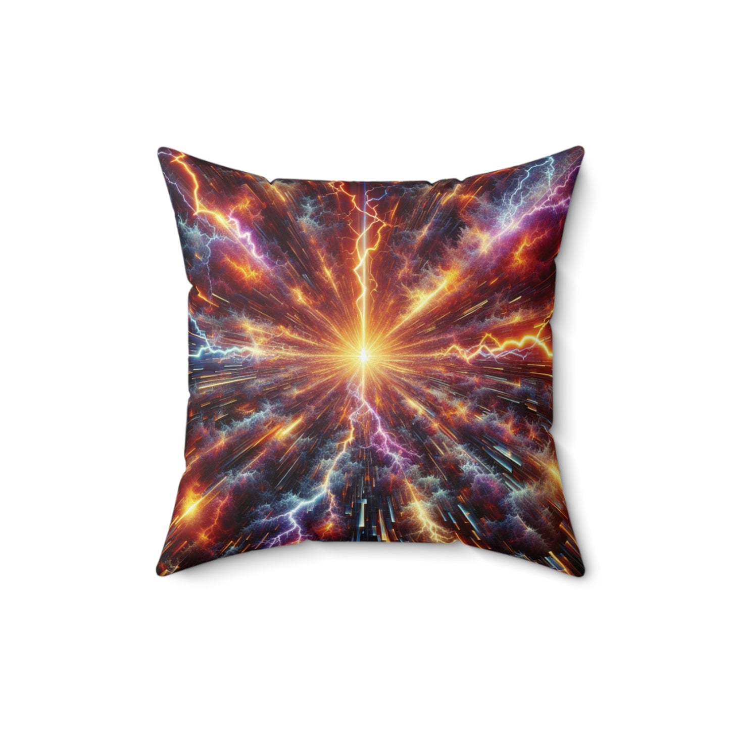 Lightning Positive Energy Square Throw Pillow