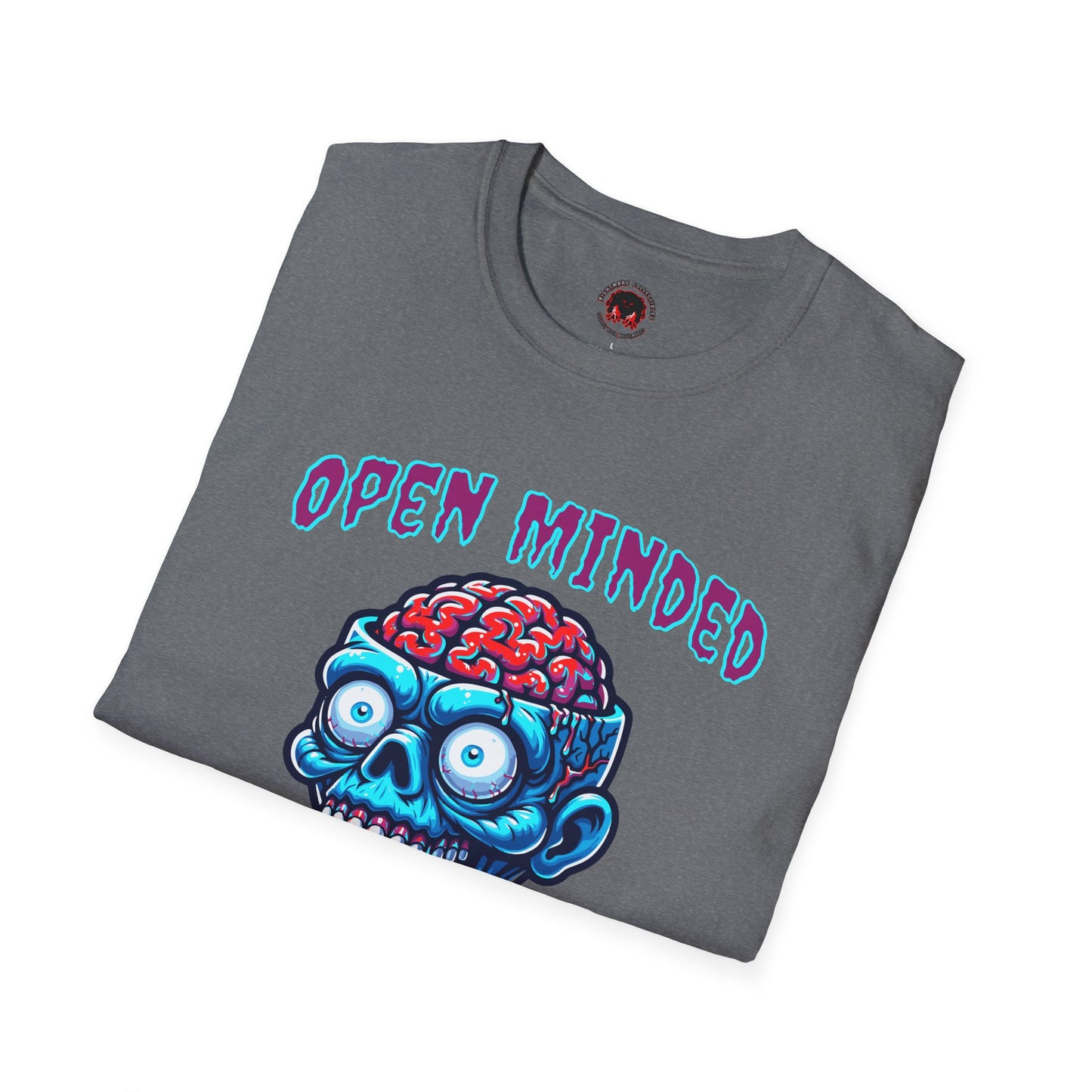 Zombie Unisex T-Shirt with Open Minded Slogan