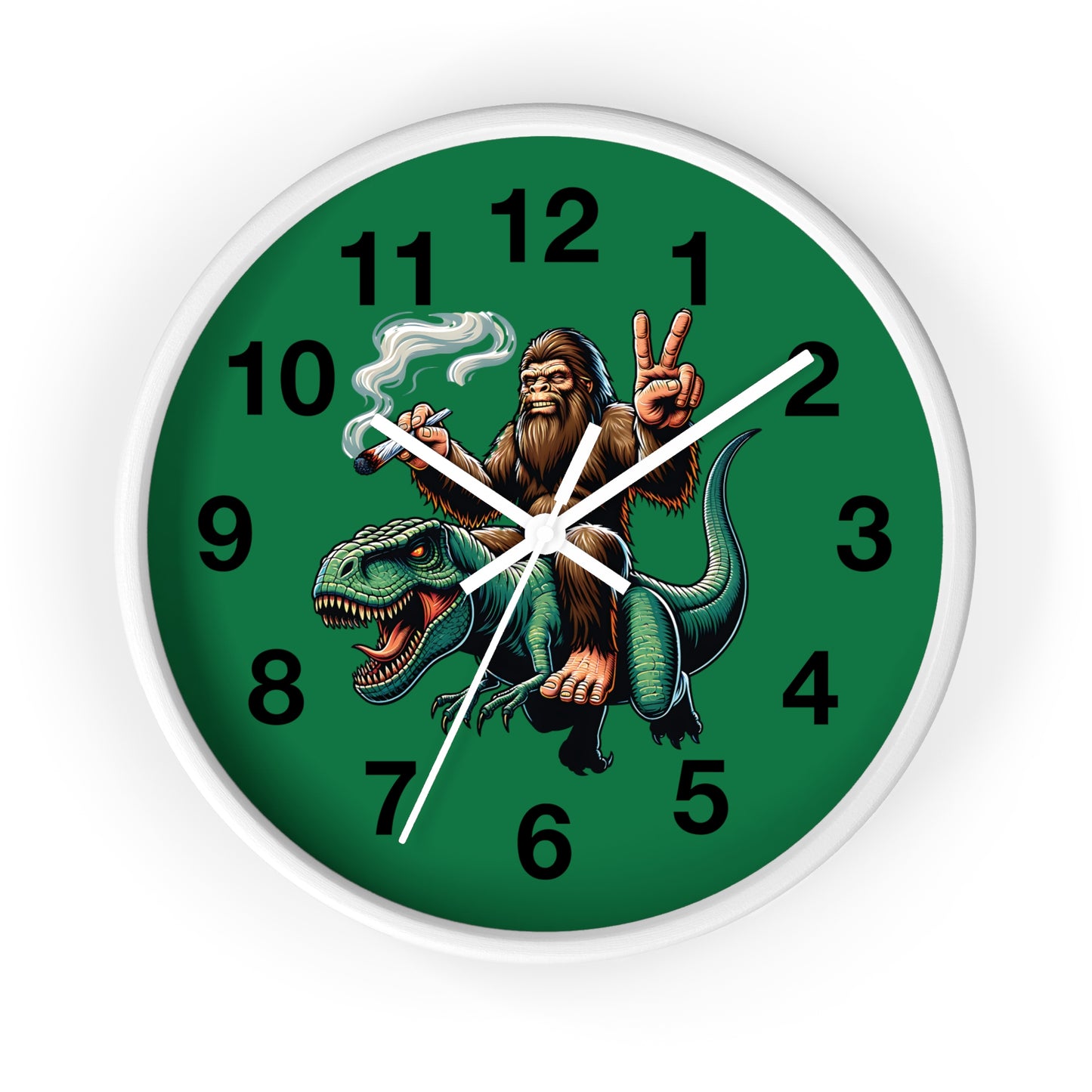 420 Bigfoot & T Rex Wall Clock