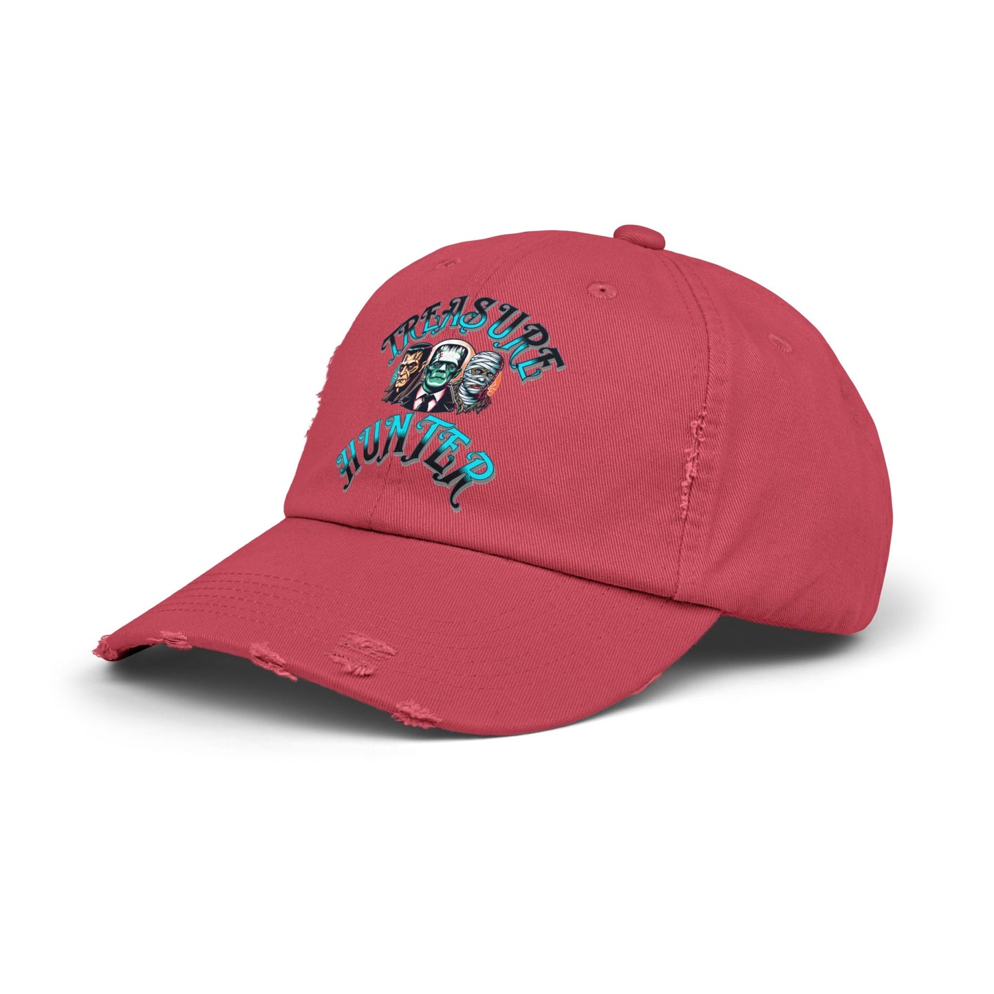 Treasure Hunter Monster Figure Collector Unisex Distressed Cap Horror Fun Hat Convention Toy Show
