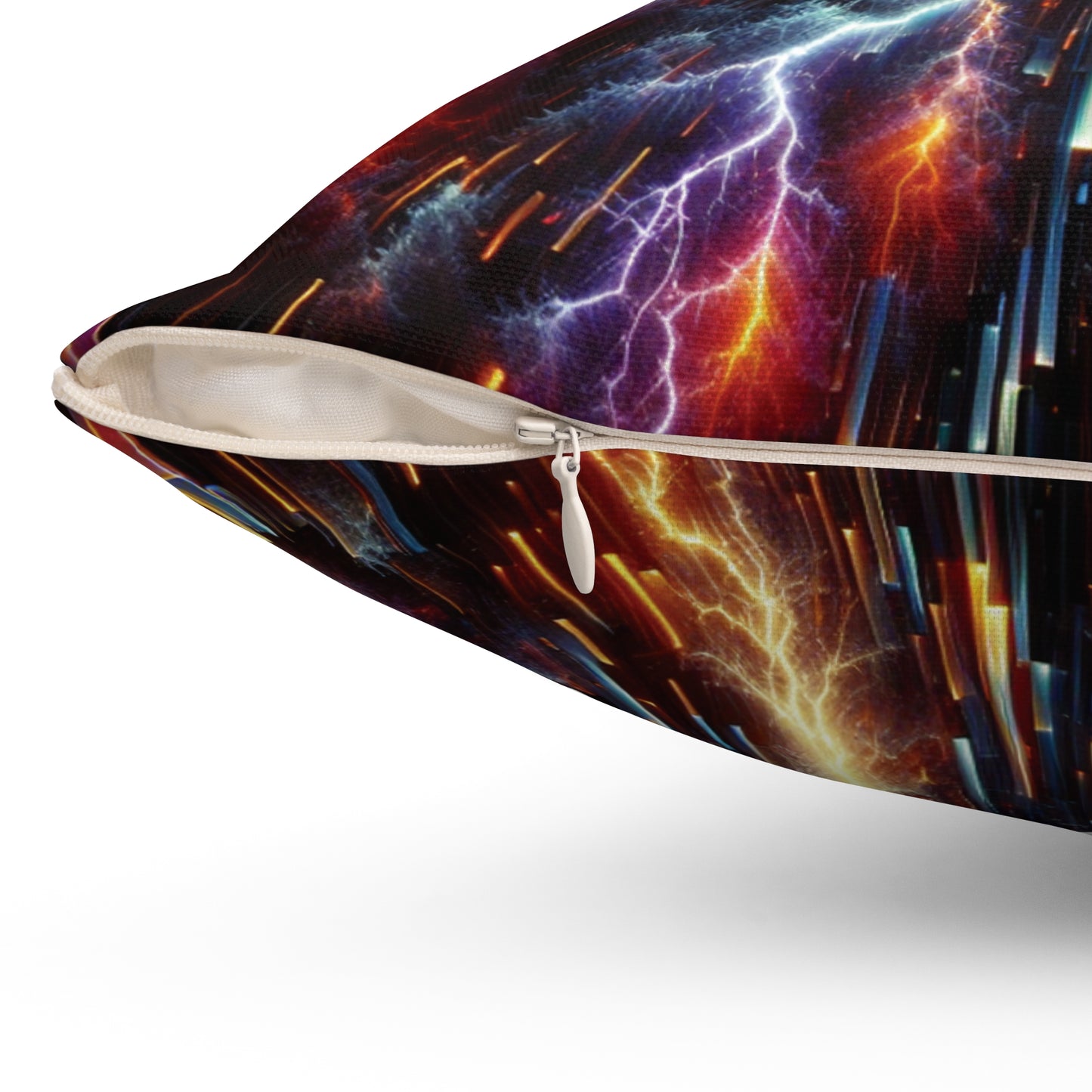 Lightning Positive Energy Square Throw Pillow