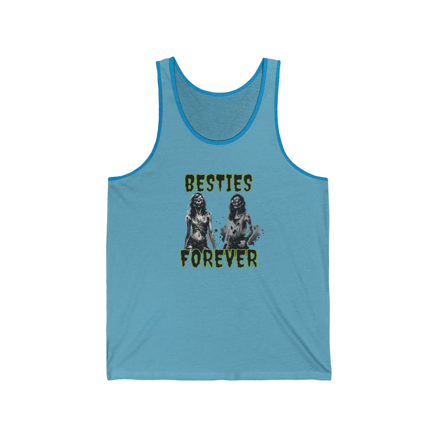 Zombie Ghouls Besties Forever Unisex Jersey Tank Top