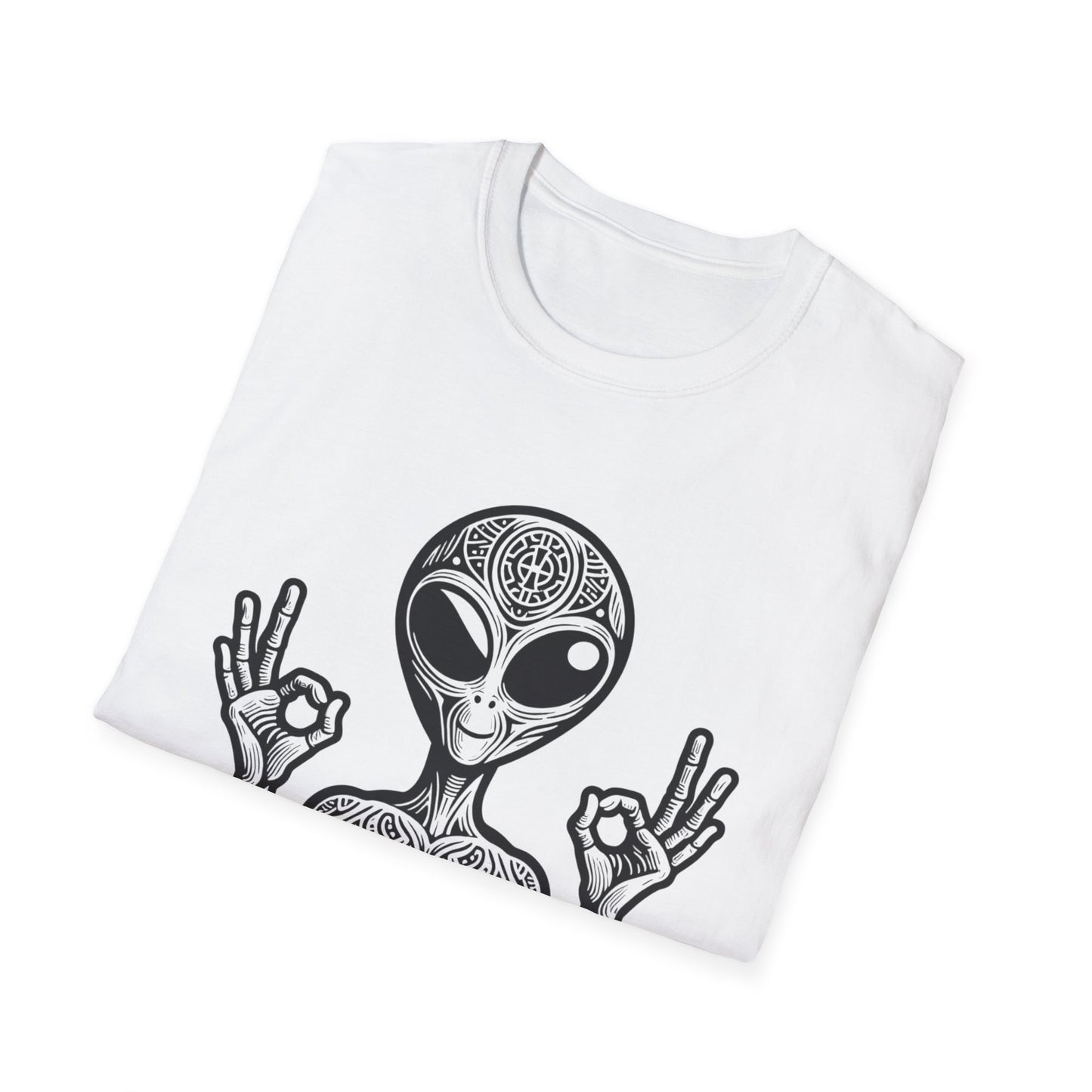 Alien Peace Softstyle T-Shirt - Good Vibes Graphic Tee