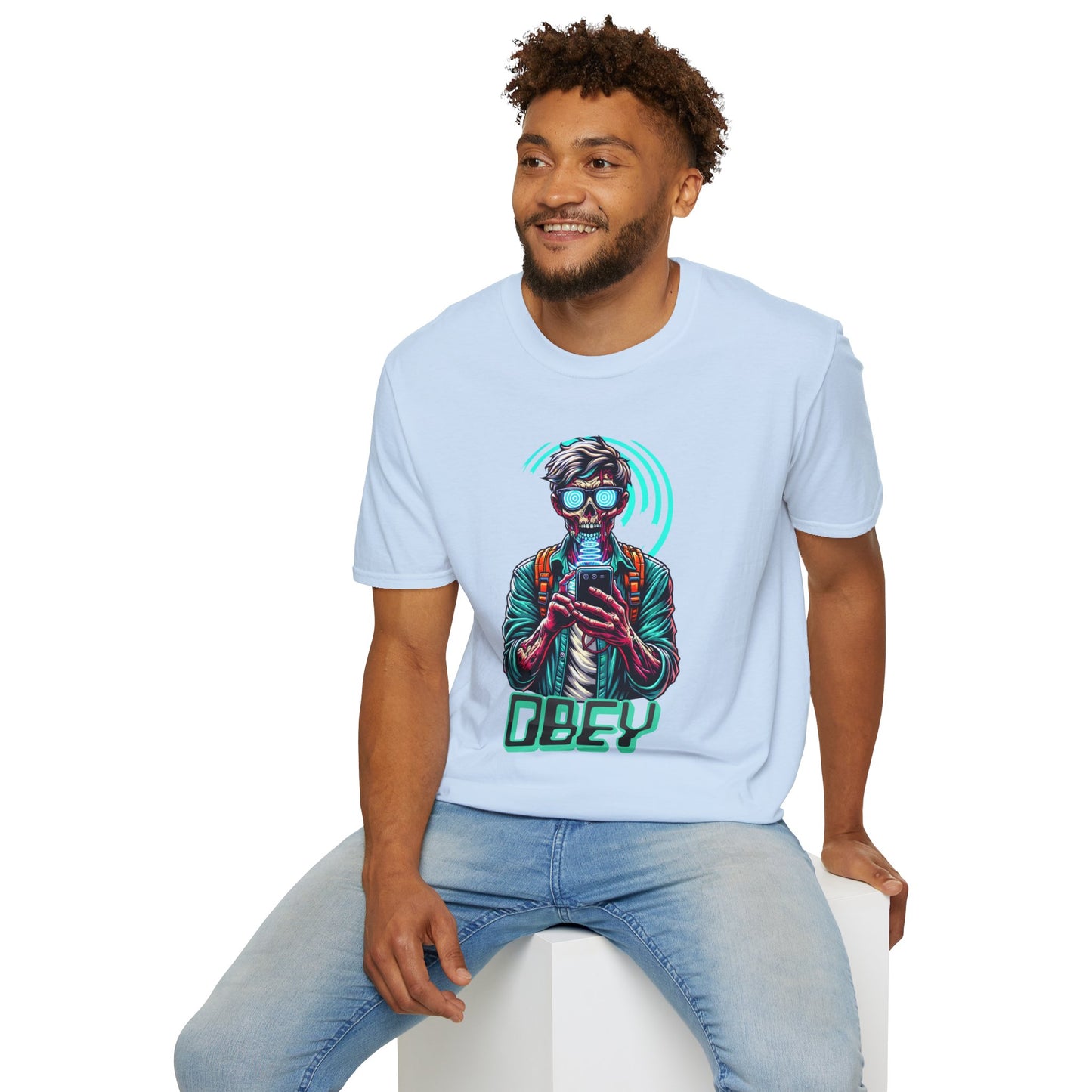 Brain Washing "Obey" Cell Phone Design - Unisex T-Shirt