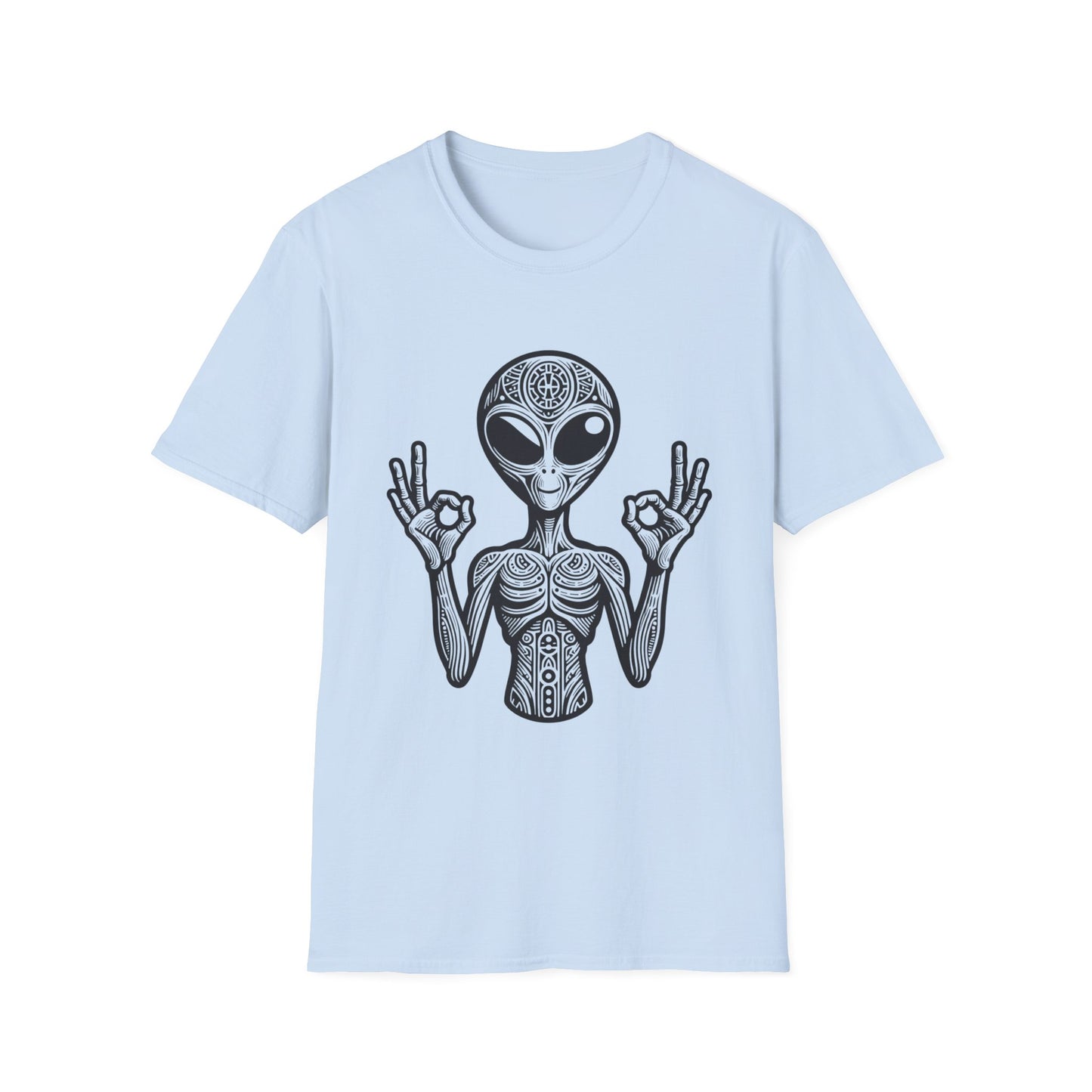 Alien Peace Softstyle T-Shirt - Good Vibes Graphic Tee