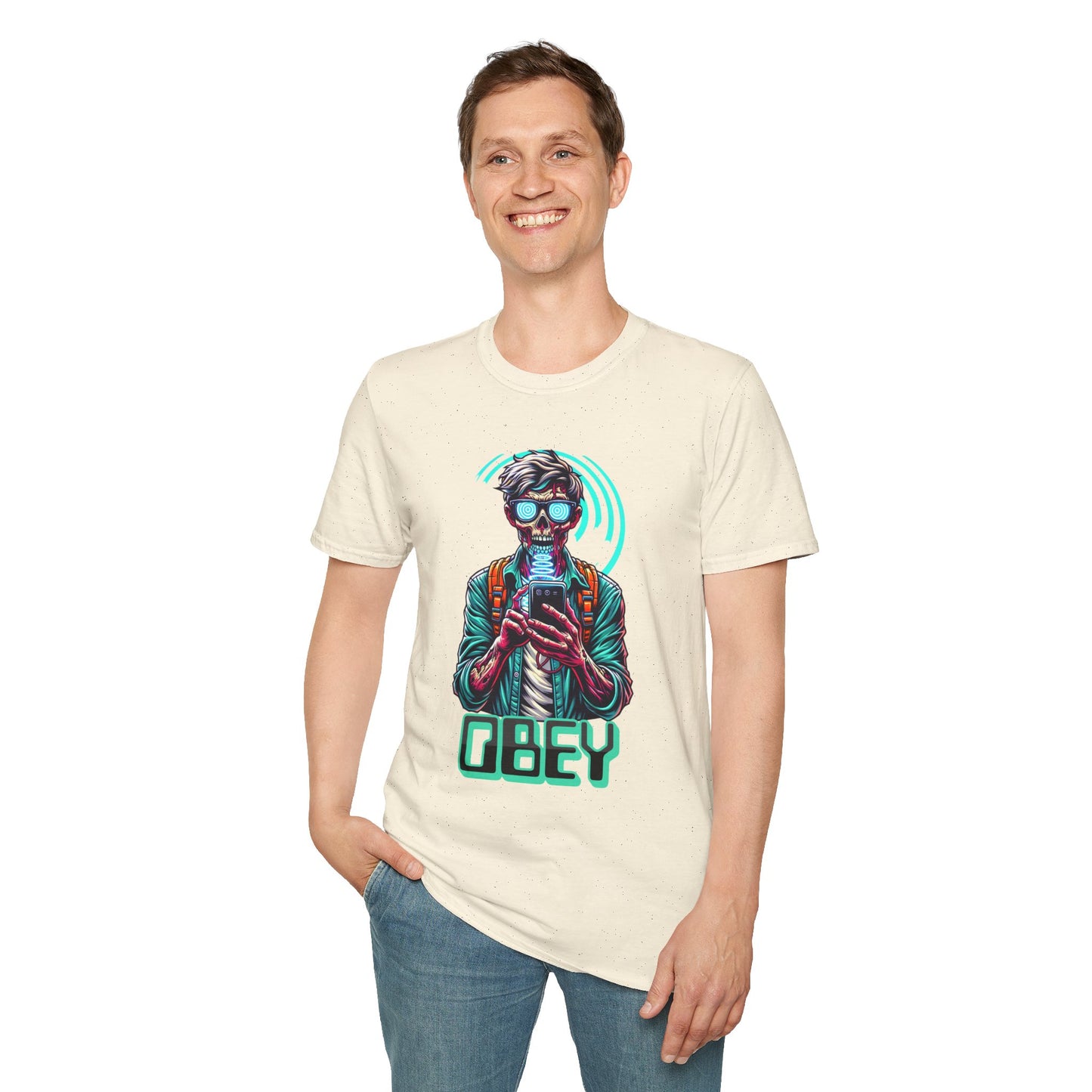 Brain Washing "Obey" Cell Phone Design - Unisex T-Shirt