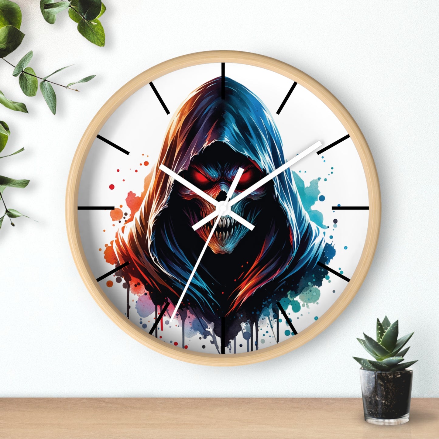 Gothic Skull Wall Clock