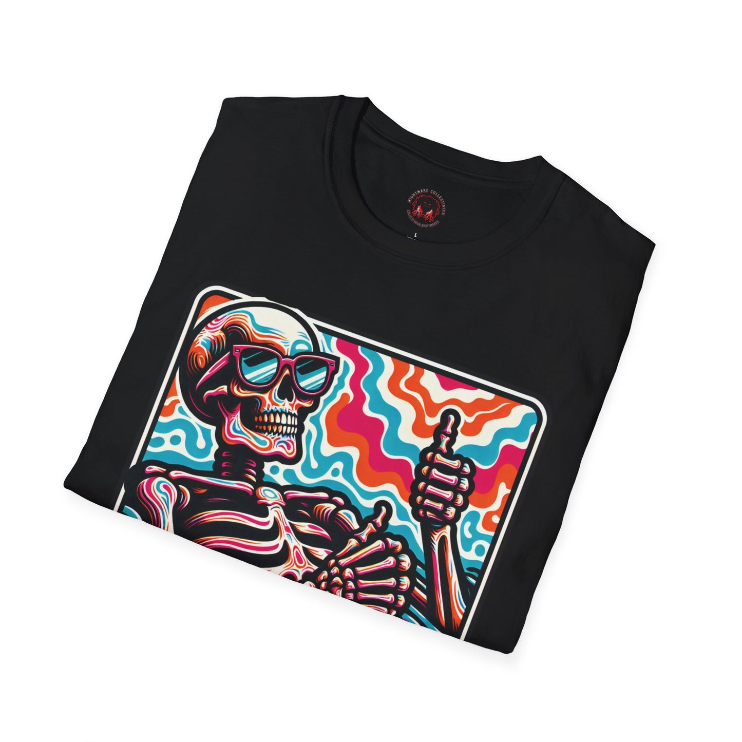 Trippy Skeleton Softstyle T-Shirt - Beach Day Vibes