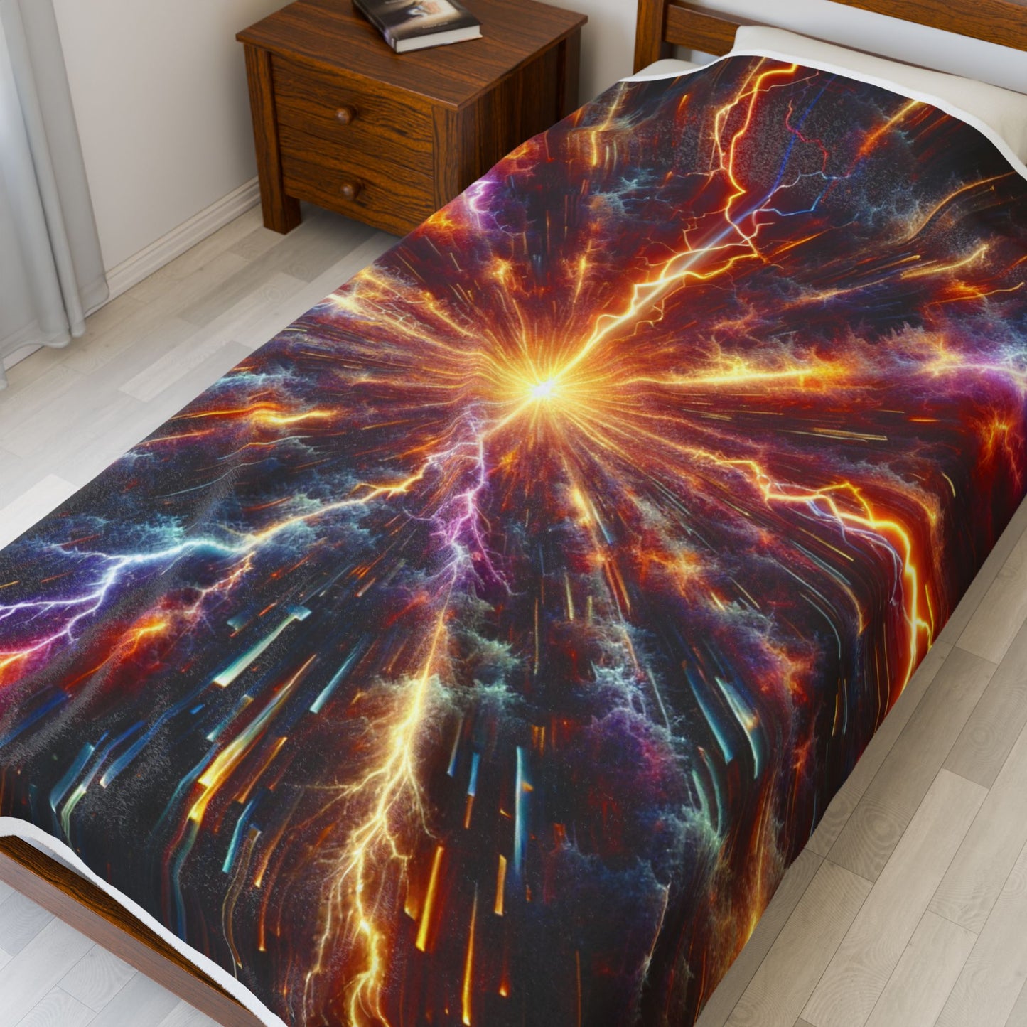 Plush Blanket - Lightning Thunderstorm Positive Energy