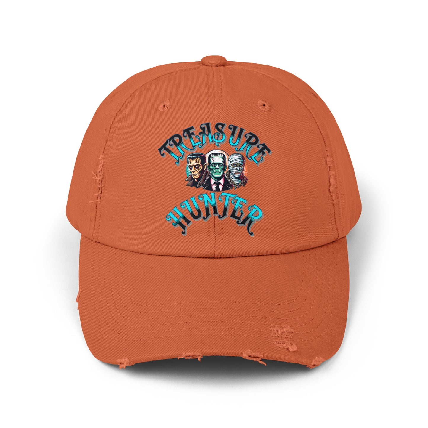 Treasure Hunter Monster Figure Collector Unisex Distressed Cap Horror Fun Hat Convention Toy Show