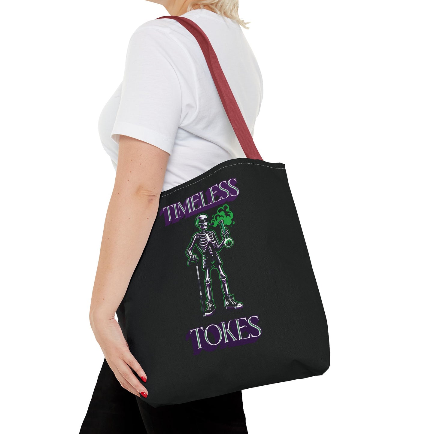 Tote Bag - Timeless Tokes Skeleton Weed Lover Design
