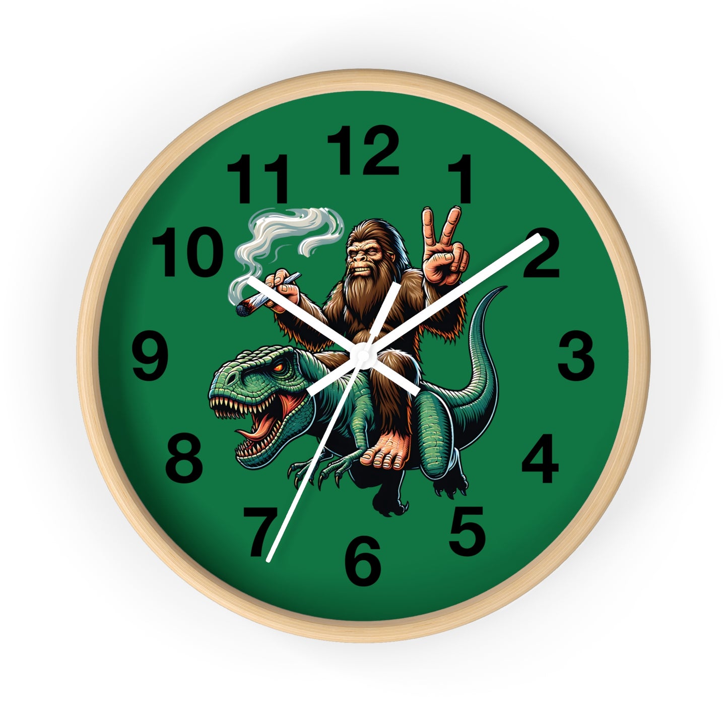 420 Bigfoot & T Rex Wall Clock