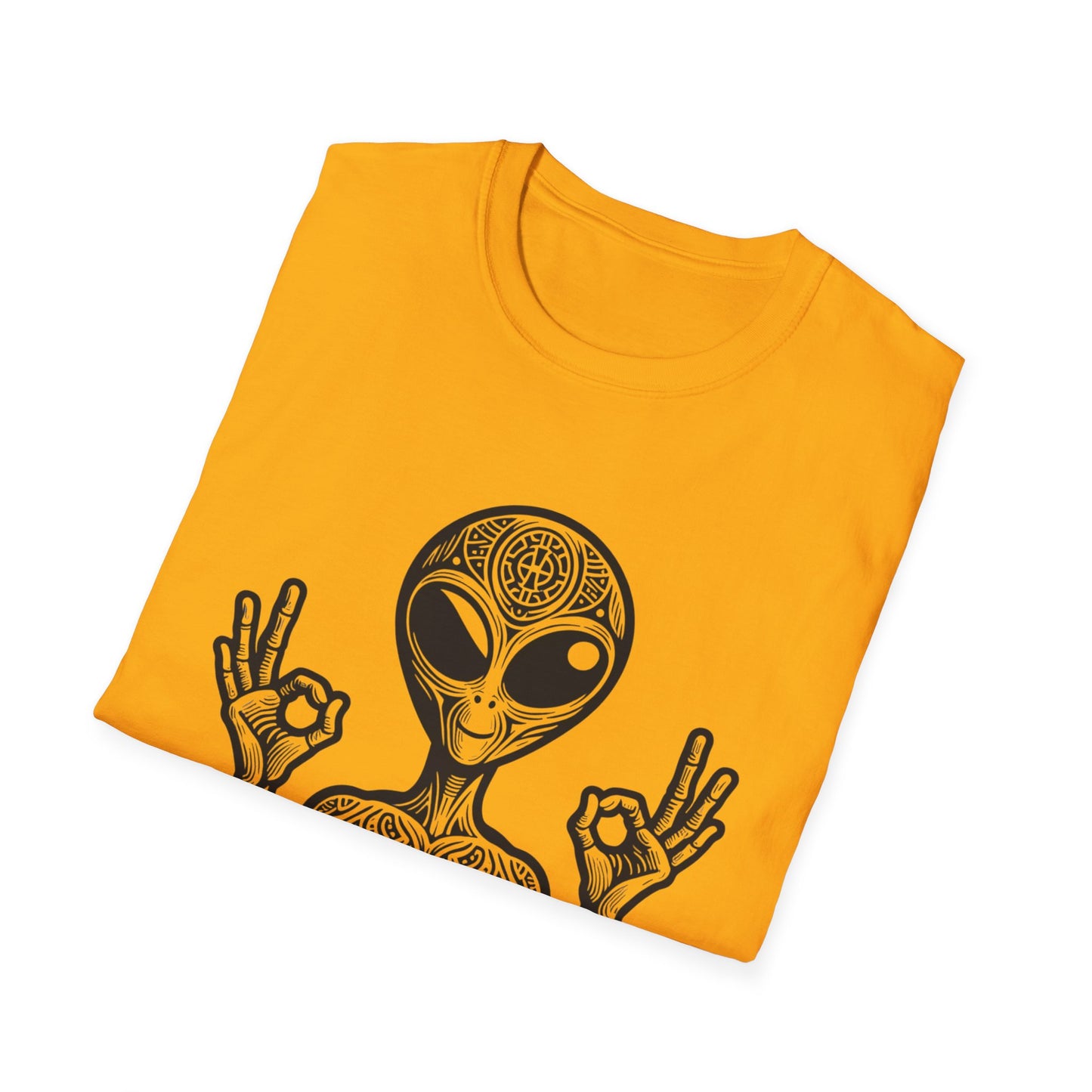 Alien Peace Softstyle T-Shirt - Good Vibes Graphic Tee
