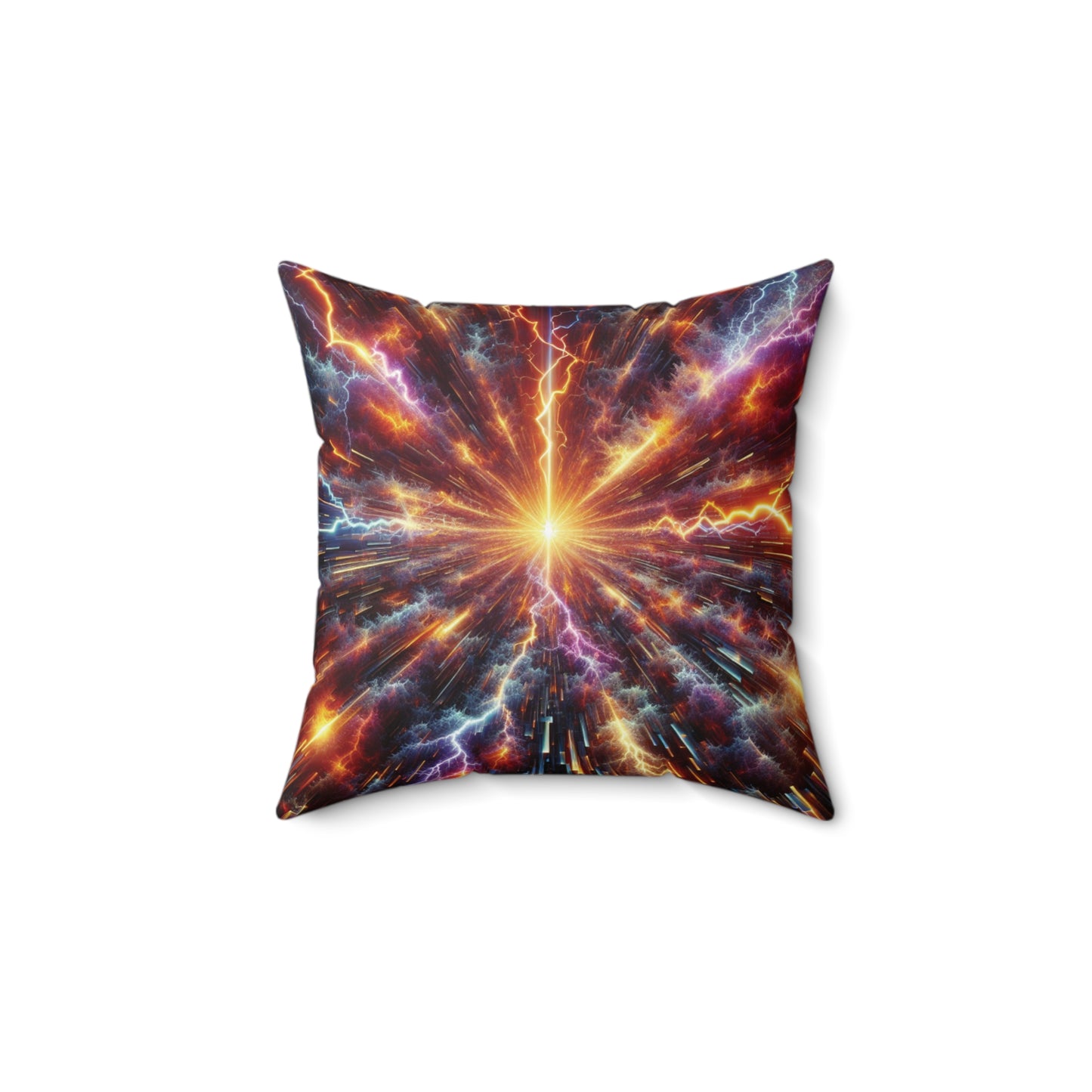 Lightning Positive Energy Square Throw Pillow