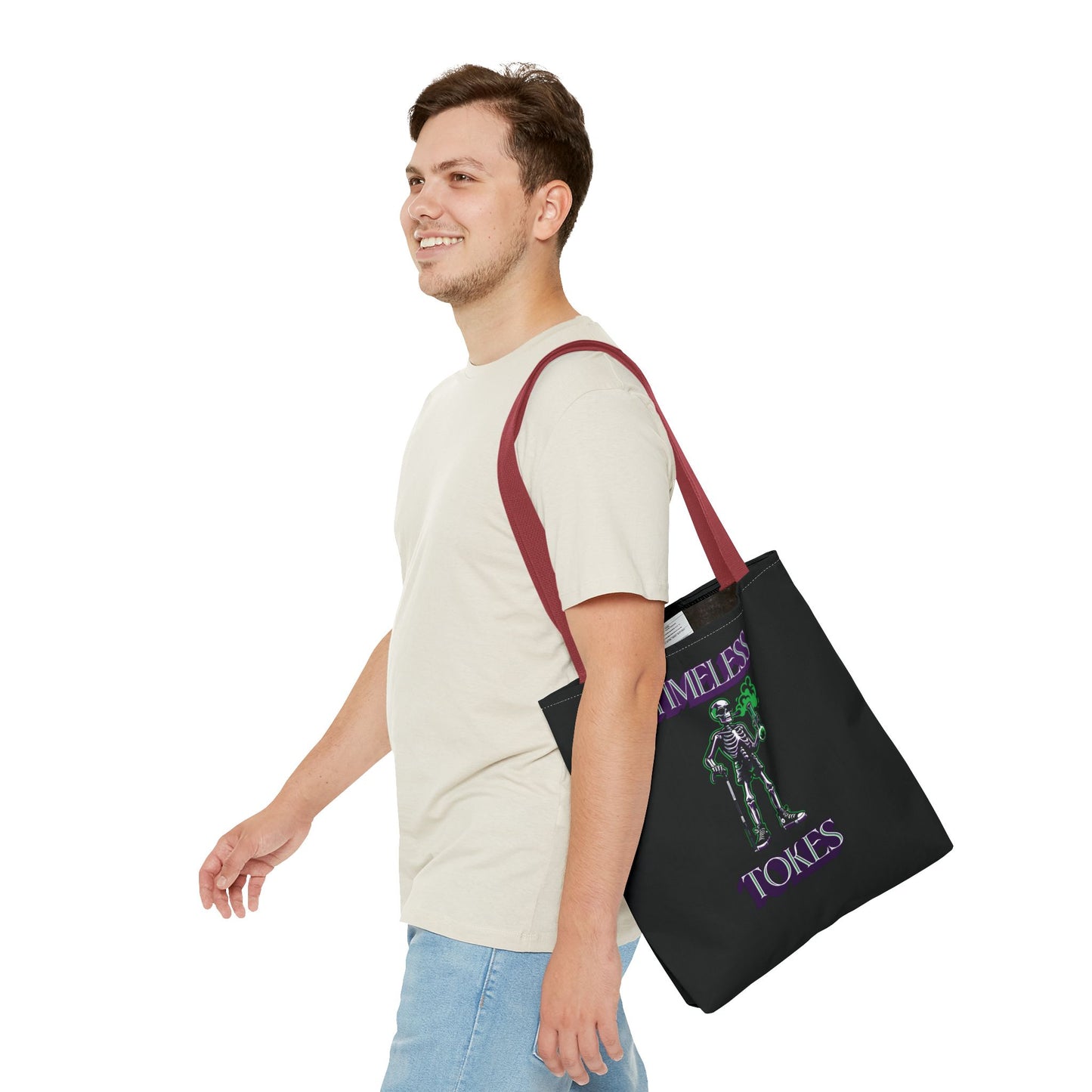 Tote Bag - Timeless Tokes Skeleton Weed Lover Design