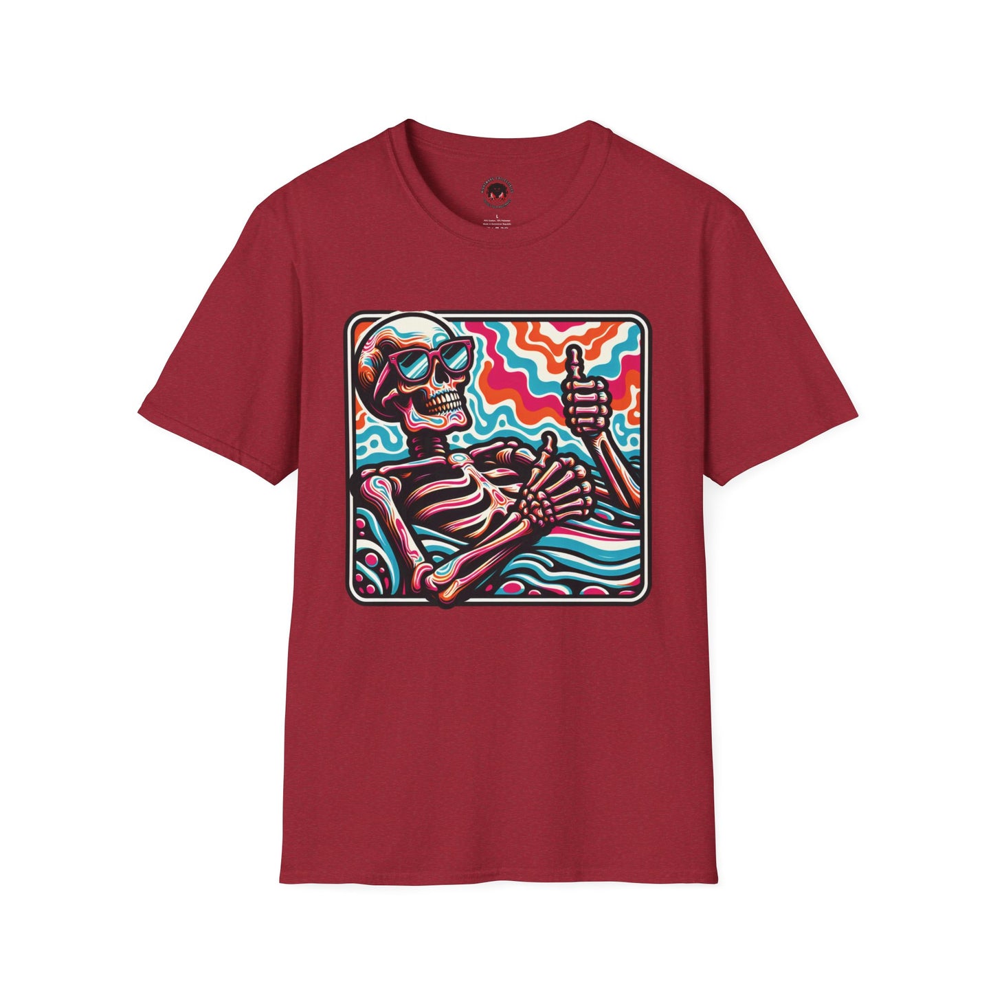 Trippy Skeleton Softstyle T-Shirt - Beach Day Vibes
