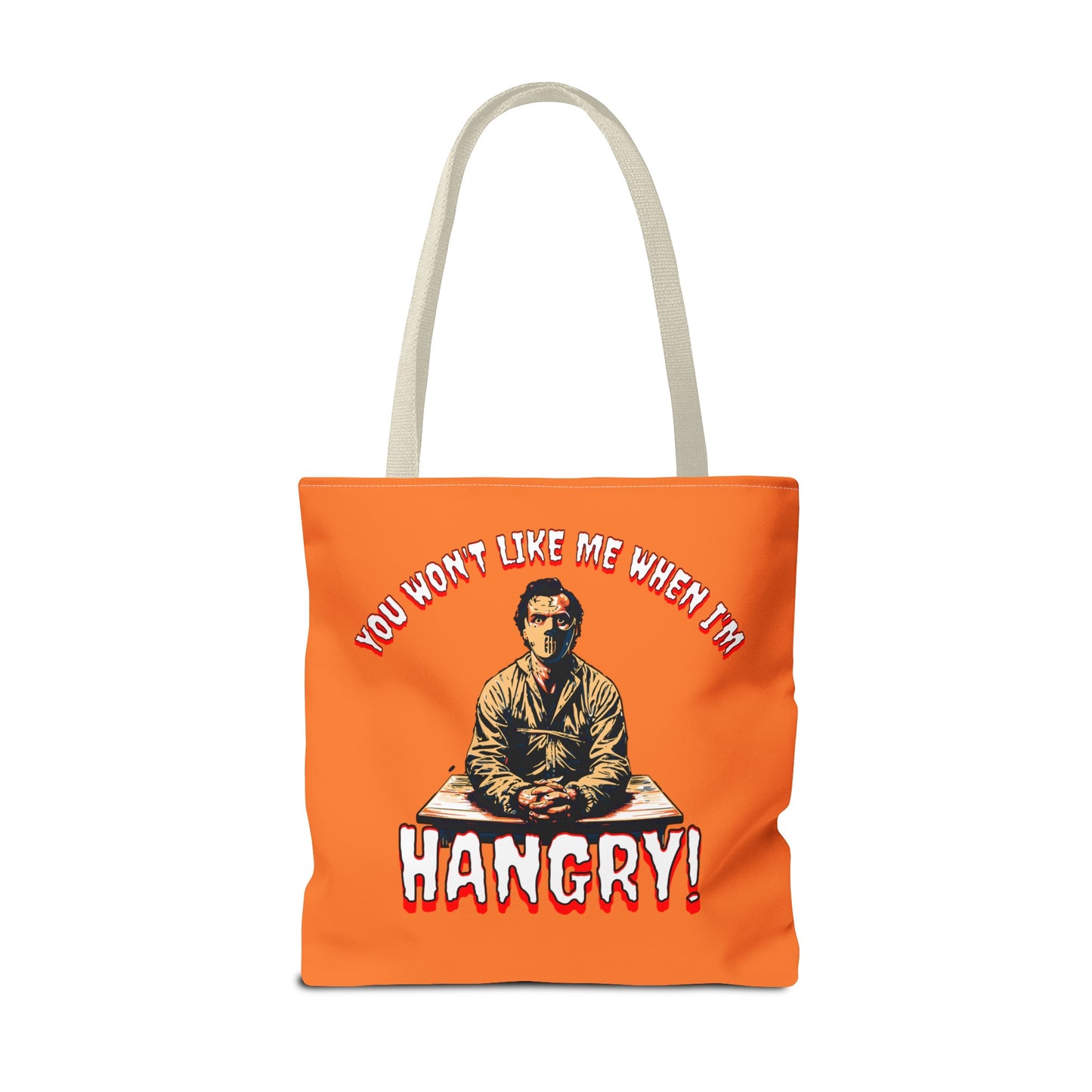 You Wont Like Me When I'm Hangry Mental Patient Cannibal Hannibal Horror Lunch Beach Tote Bag (AOP)
