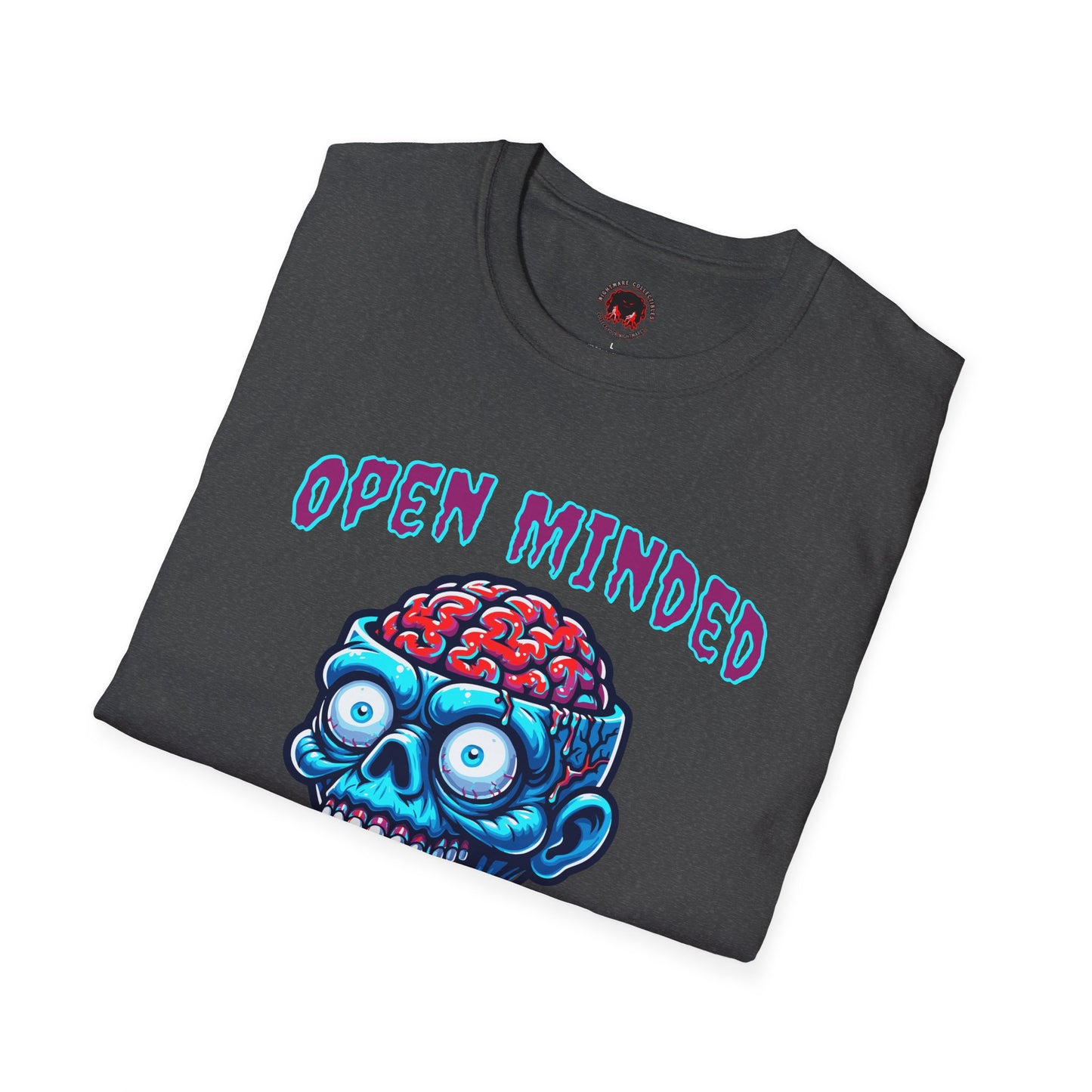 Zombie Unisex T-Shirt with Open Minded Slogan