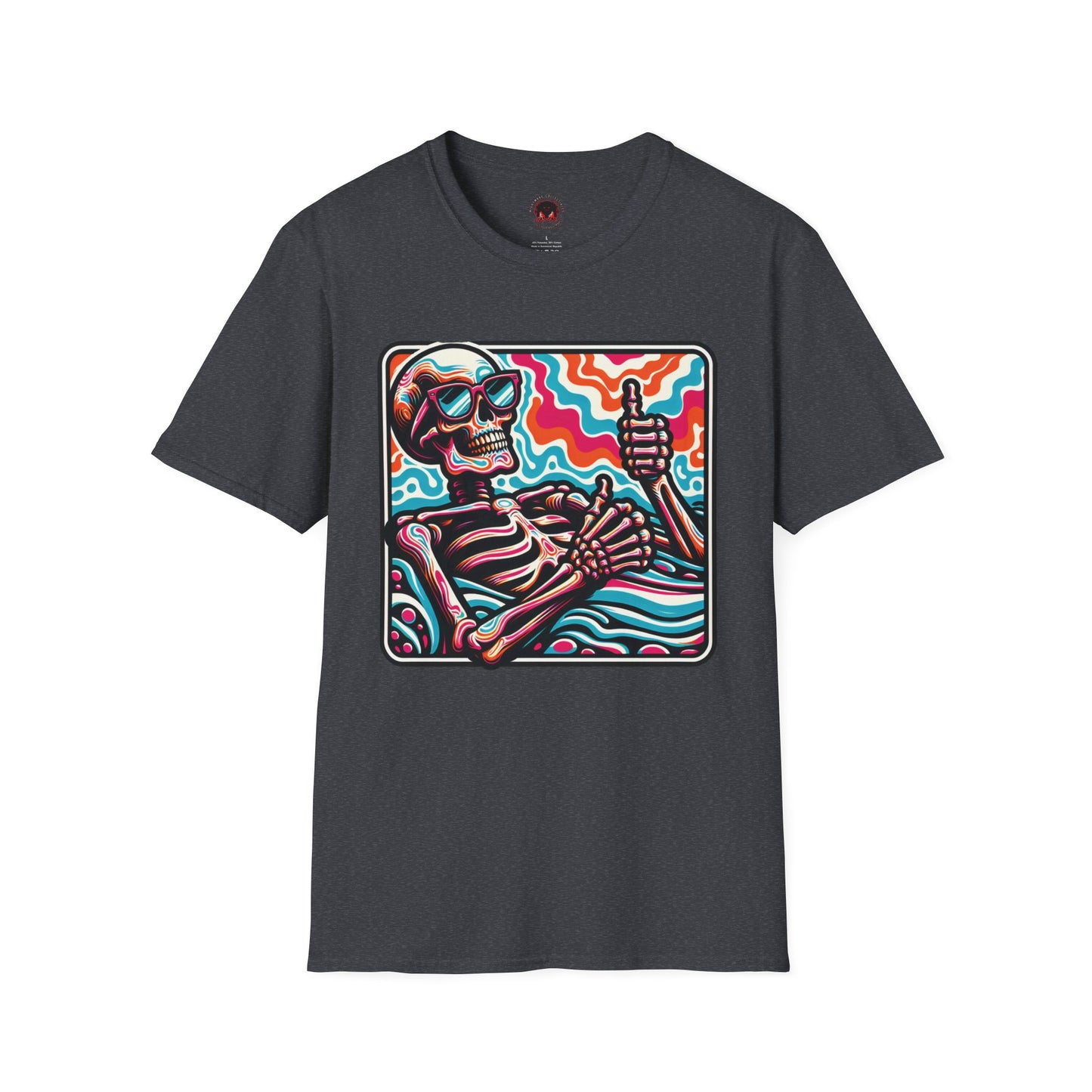 Trippy Skeleton Softstyle T-Shirt - Beach Day Vibes