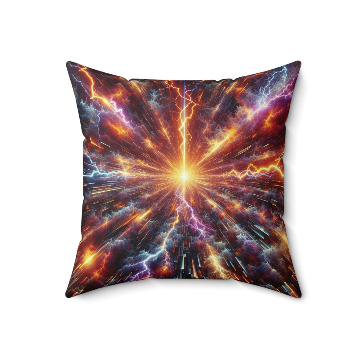 Lightning Positive Energy Square Throw Pillow