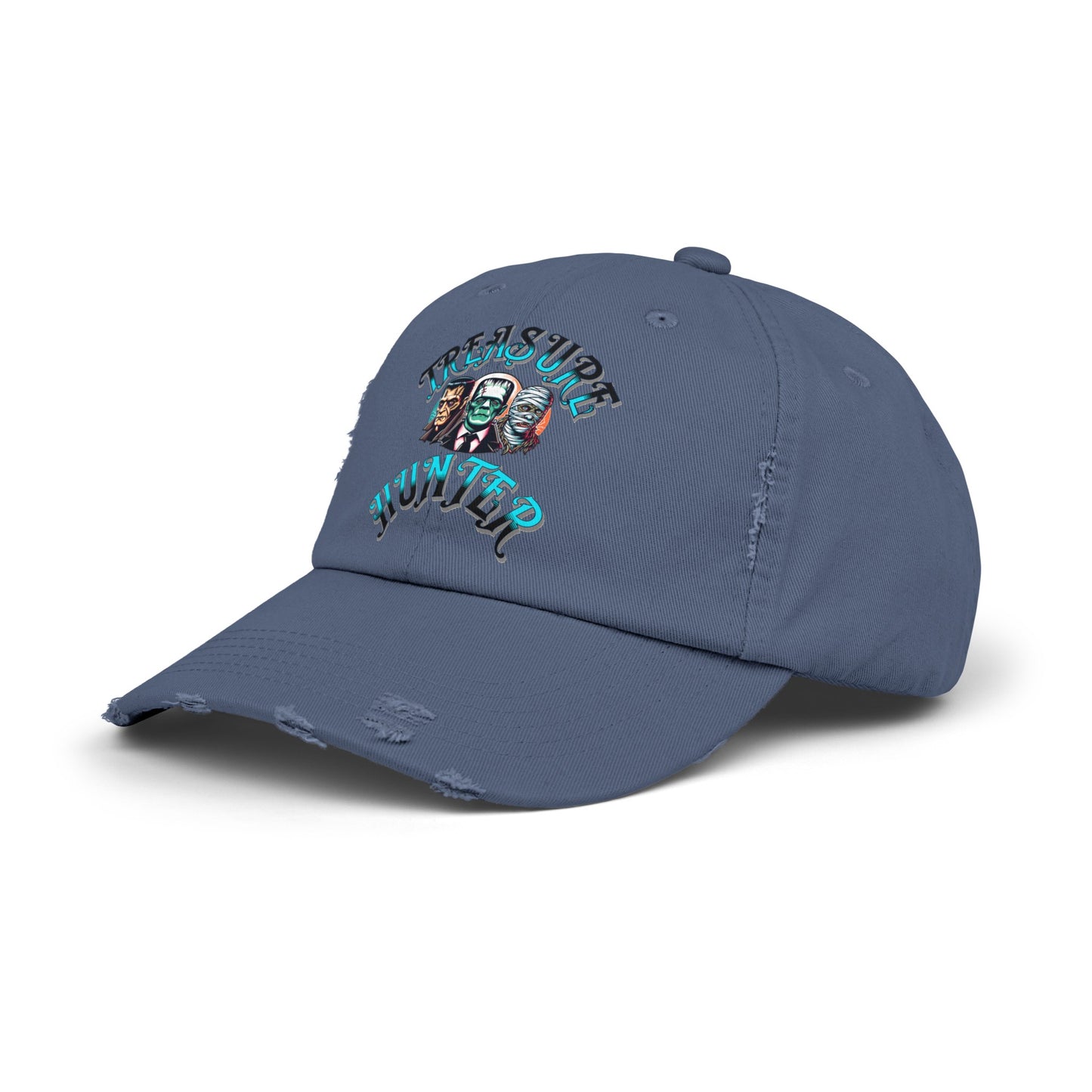 Treasure Hunter Monster Figure Collector Unisex Distressed Cap Horror Fun Hat Convention Toy Show