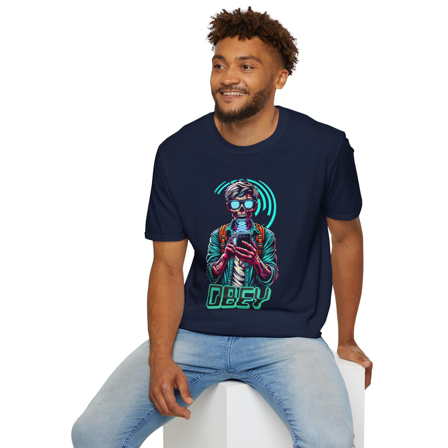 Brain Washing "Obey" Cell Phone Design - Unisex T-Shirt