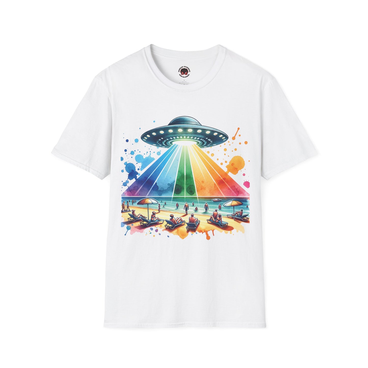 Summerween UFO Beach Day Unisex Soft style T-Shirt