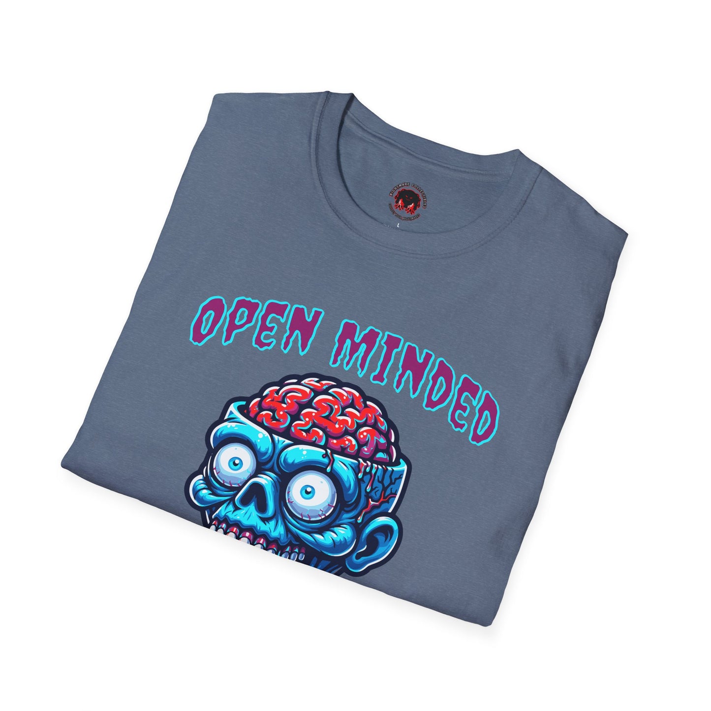 Zombie Unisex T-Shirt with Open Minded Slogan