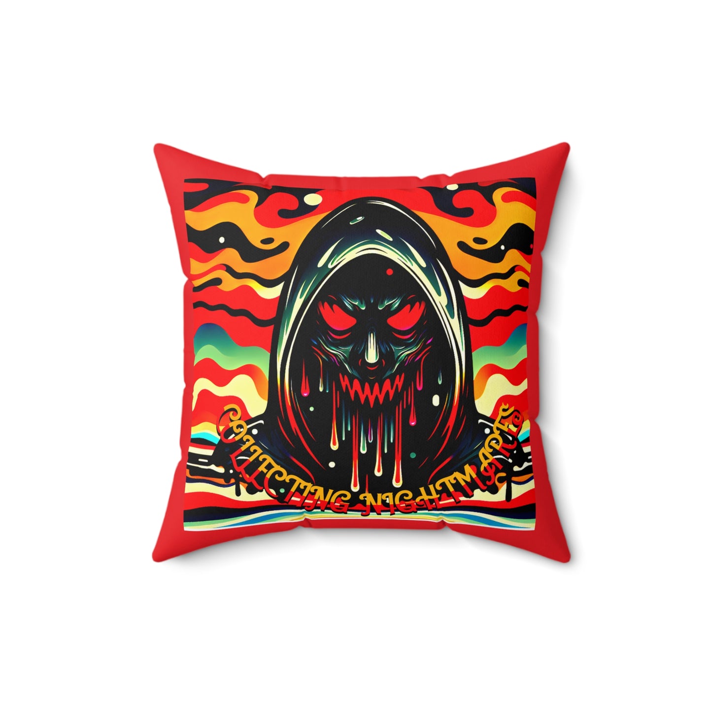 Horradelic Grabble Collecting Nightmares Spun Polyester Square Throw Pillow