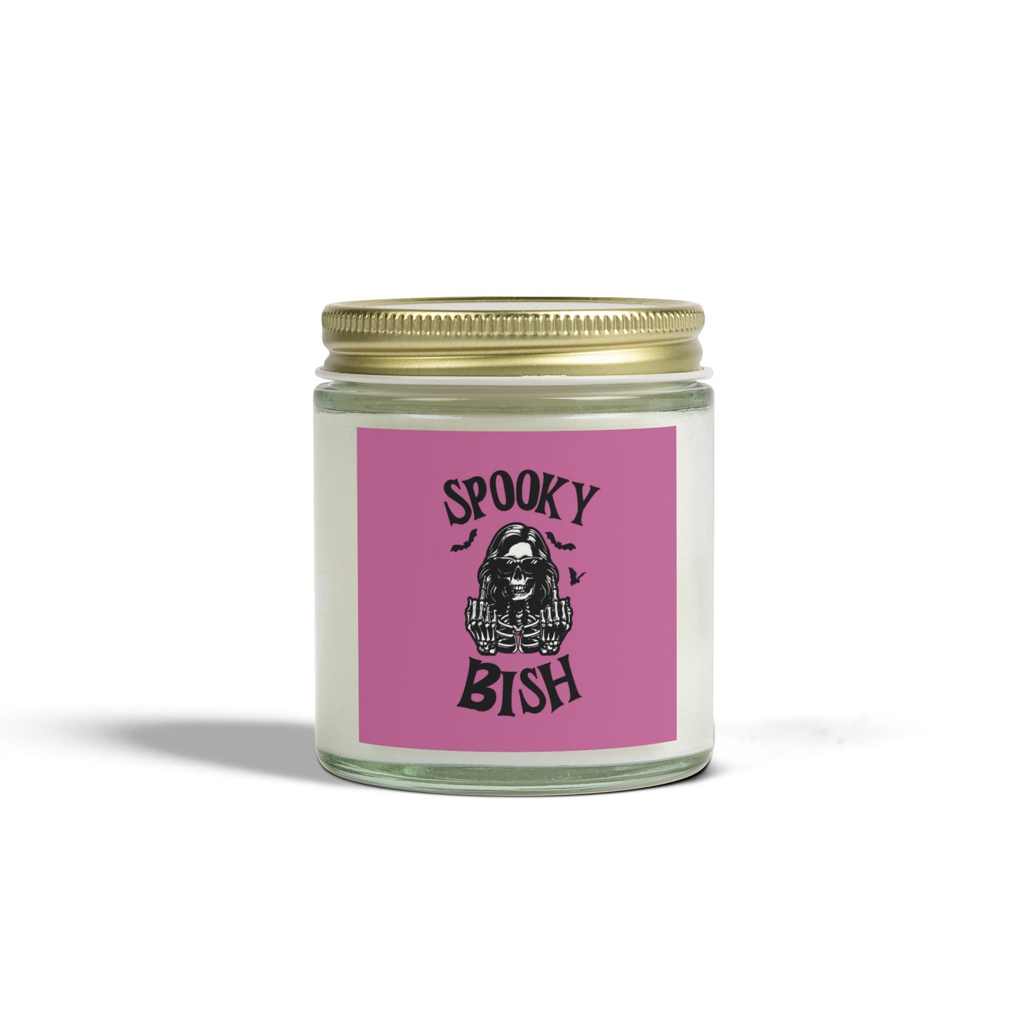 Scented Candle - Spooky Bish, Middle Finger Female Skeleton Design (4oz, 9oz)