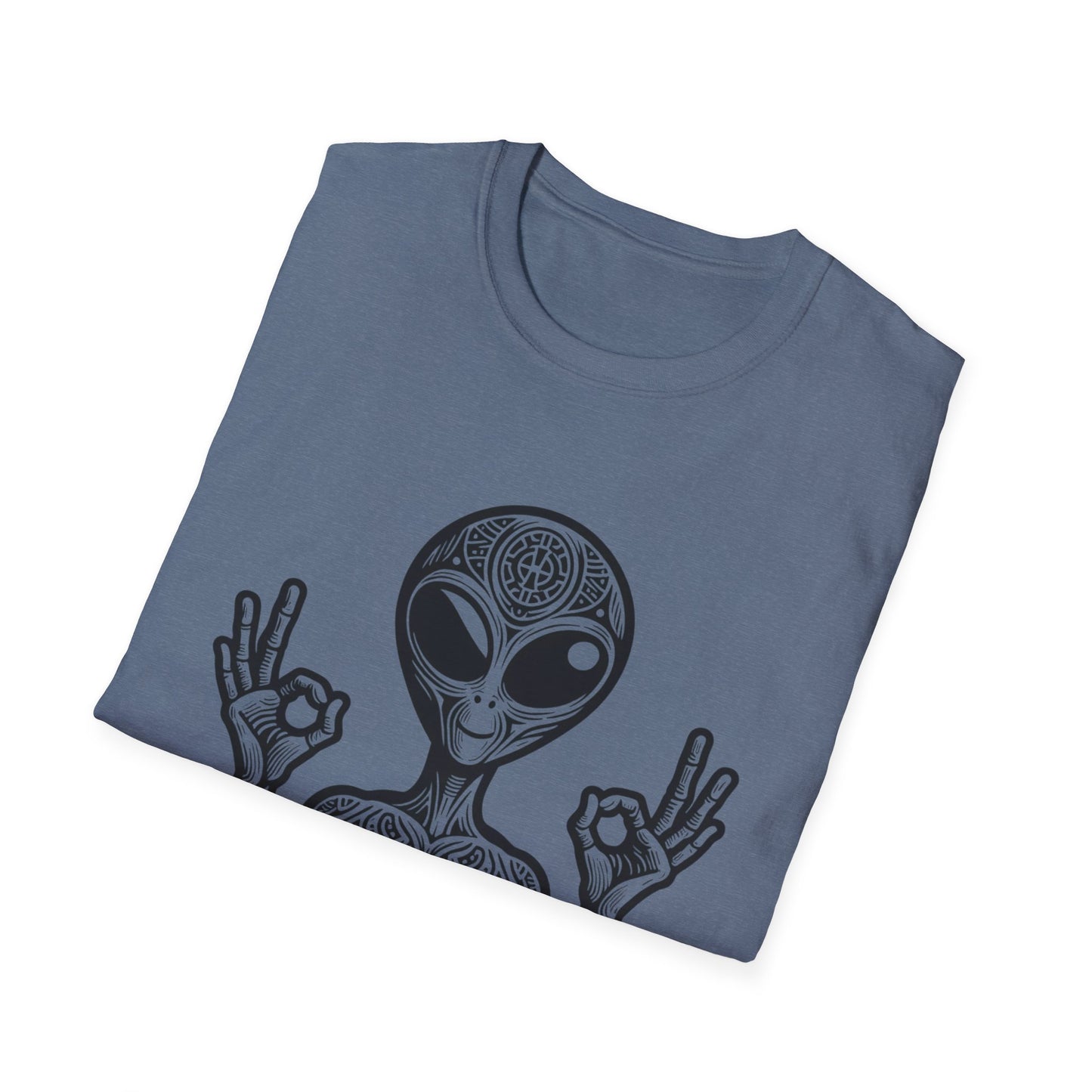Alien Peace Softstyle T-Shirt - Good Vibes Graphic Tee