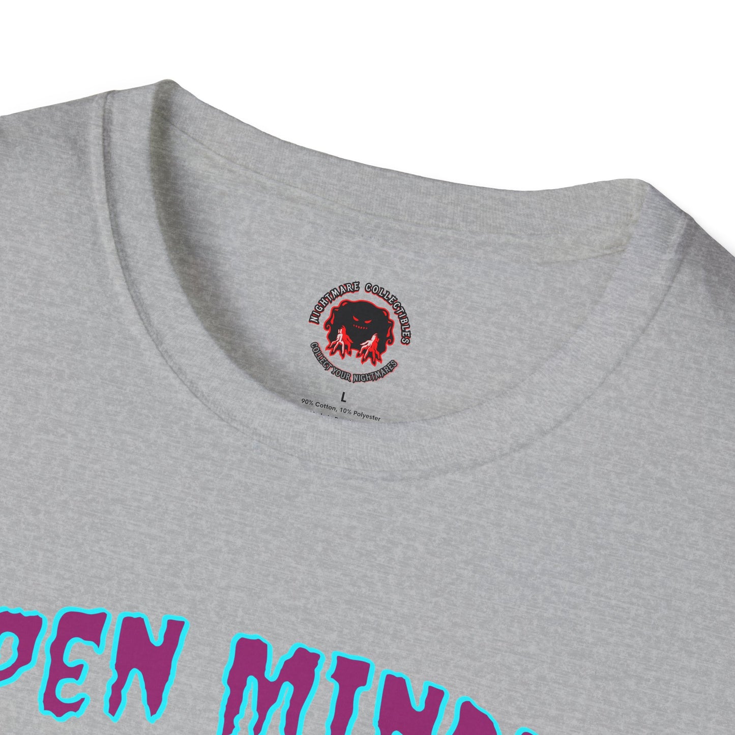 Zombie Unisex T-Shirt with Open Minded Slogan