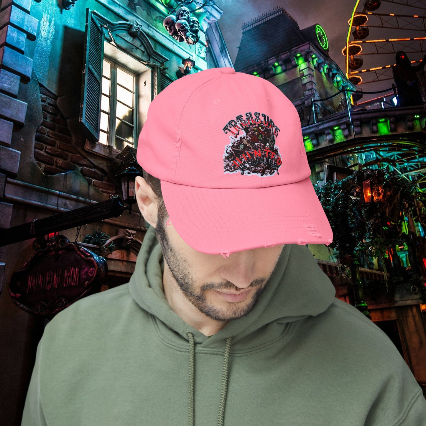 Treasure Hunter Horror Collector Unisex Distressed Cap Fun Convention Toy Show Hat