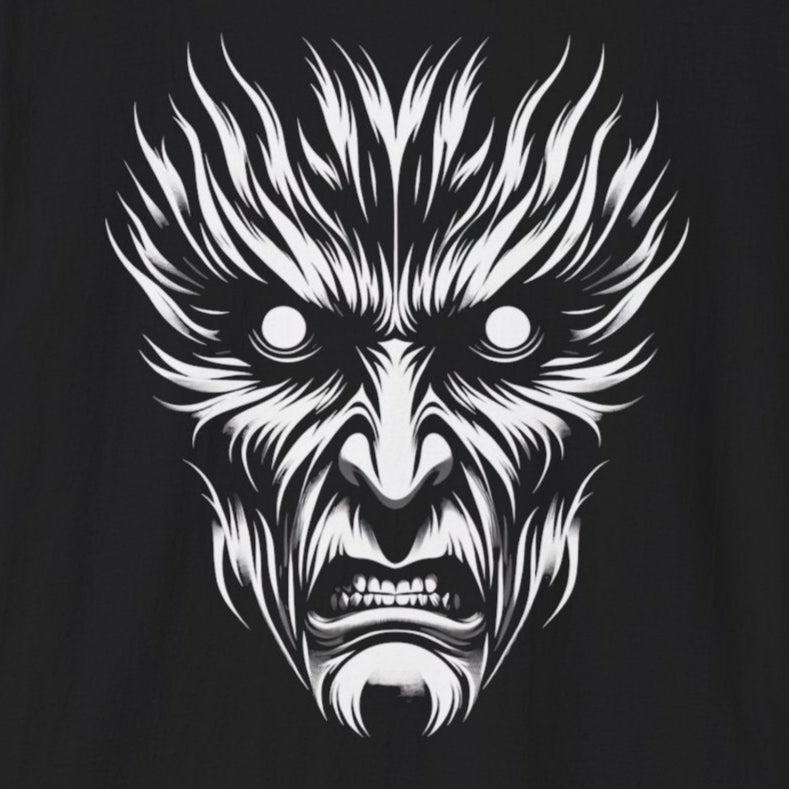 Shadow Figure Unisex T-Shirt - Sinister Face Design