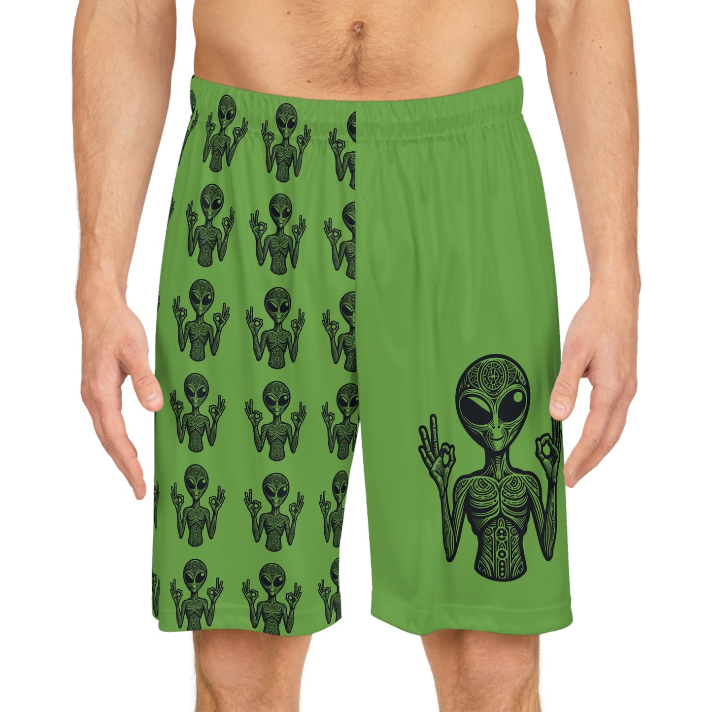 Alien Meditation Basketball Shorts