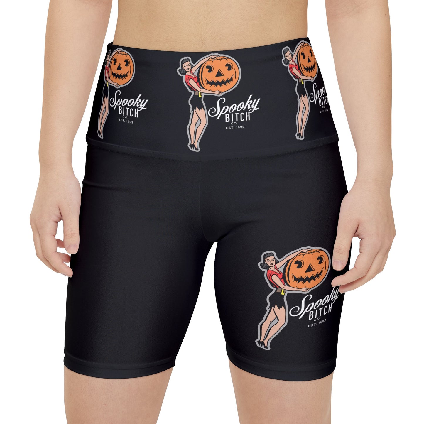 Workout Shorts - Spooky Bitch Co Witchy Summerween Design