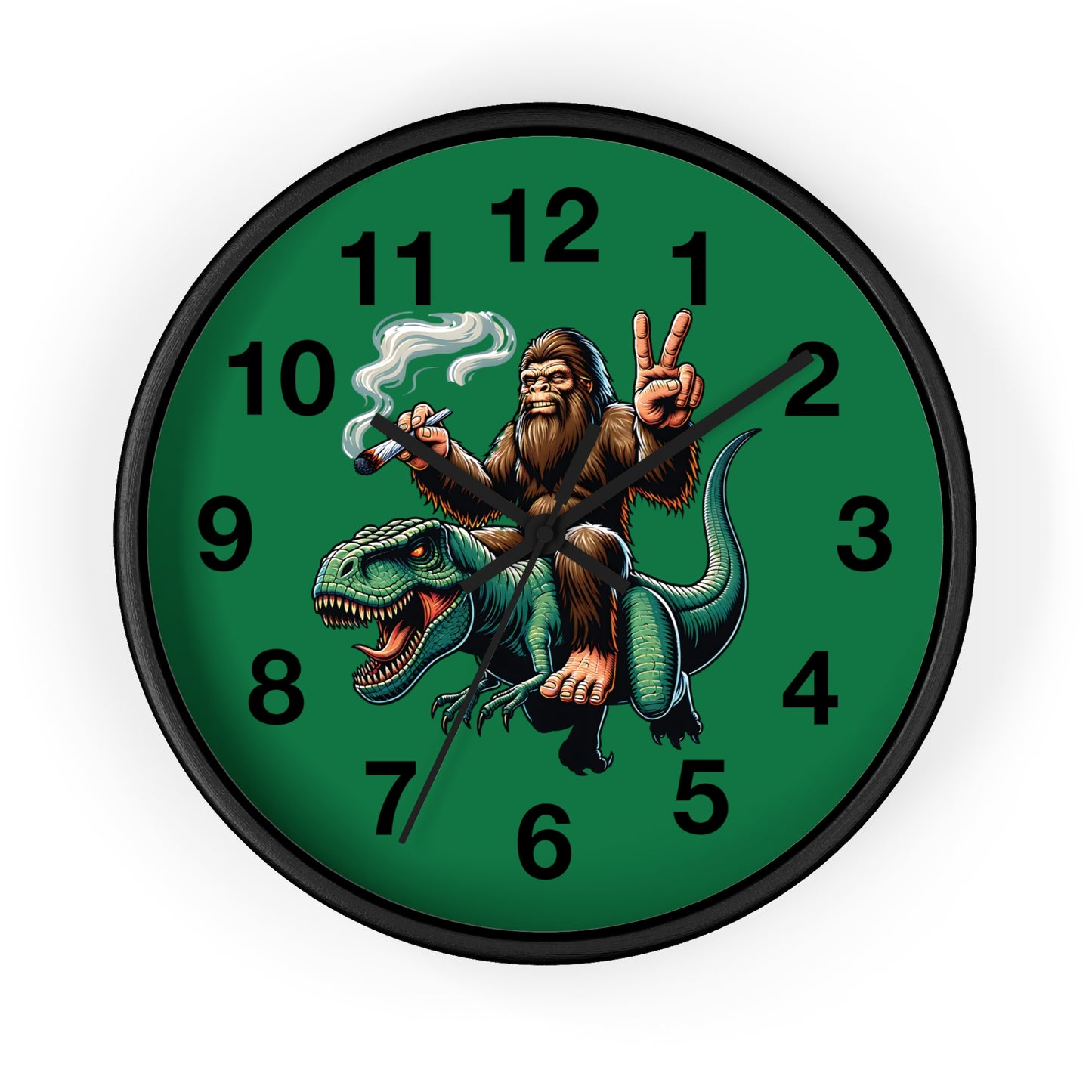 420 Bigfoot & T Rex Wall Clock