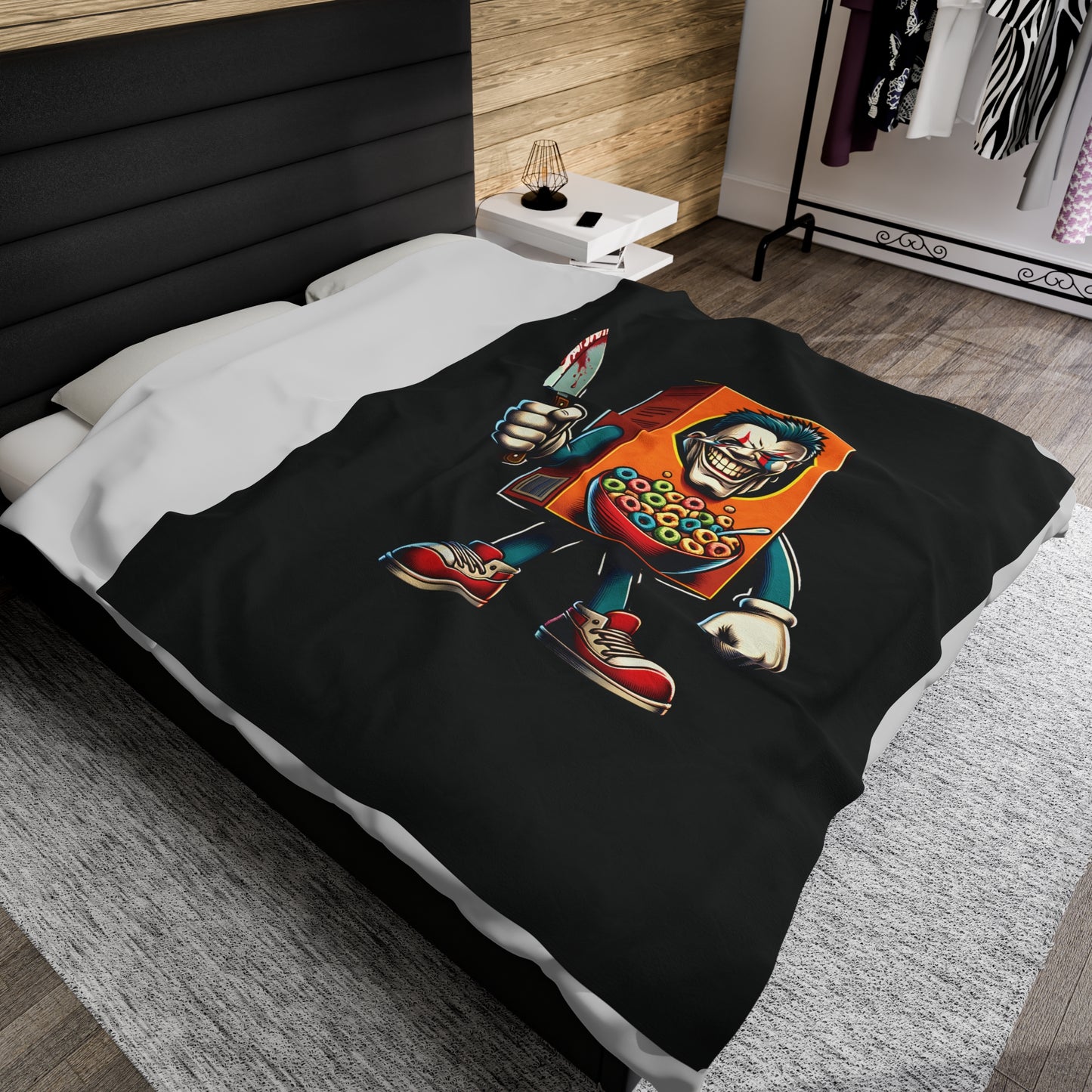 Velveteen Plush Blanket - Cereal Killer Design
