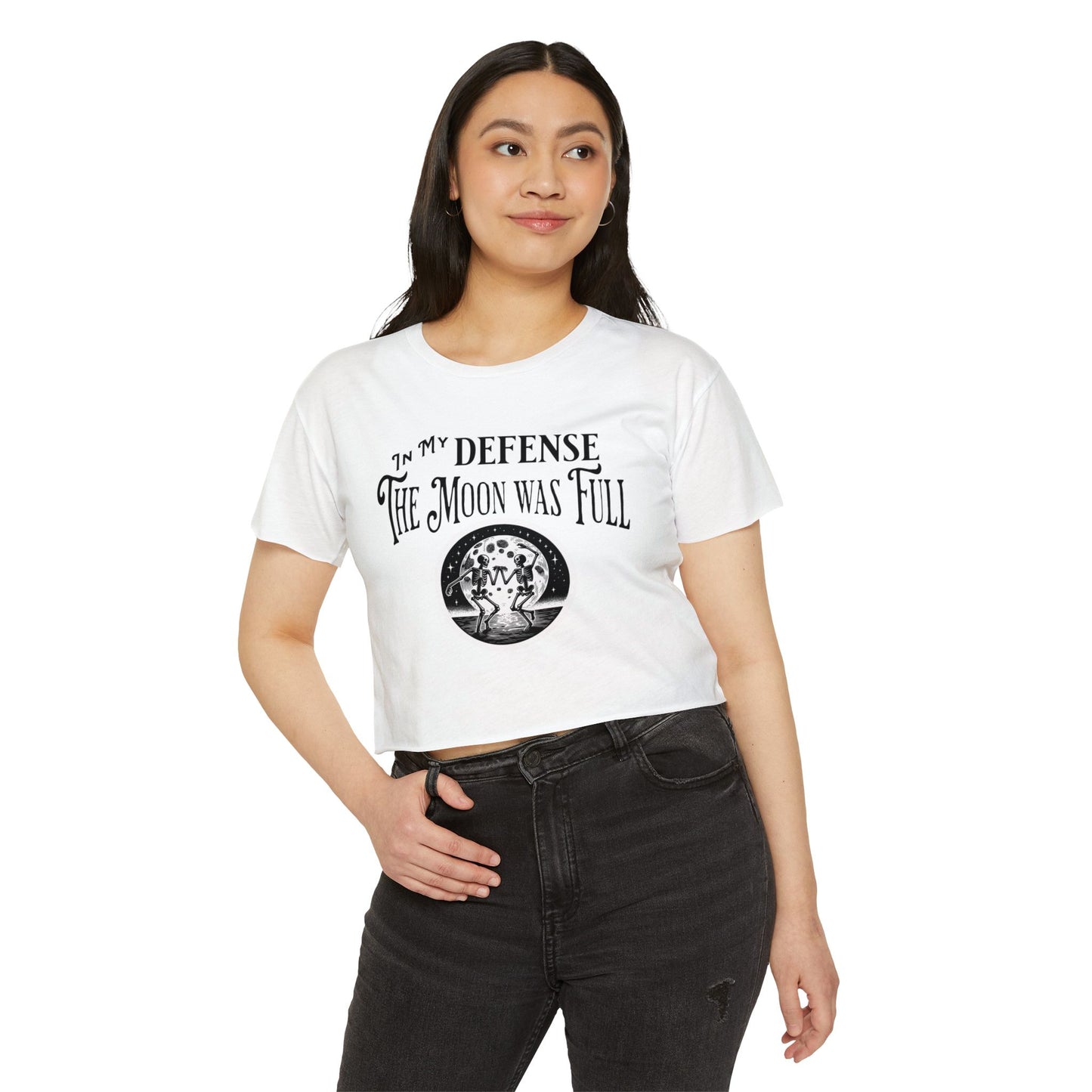 Women's Festival Crop Top - "In My Defense The Moon Was Full"