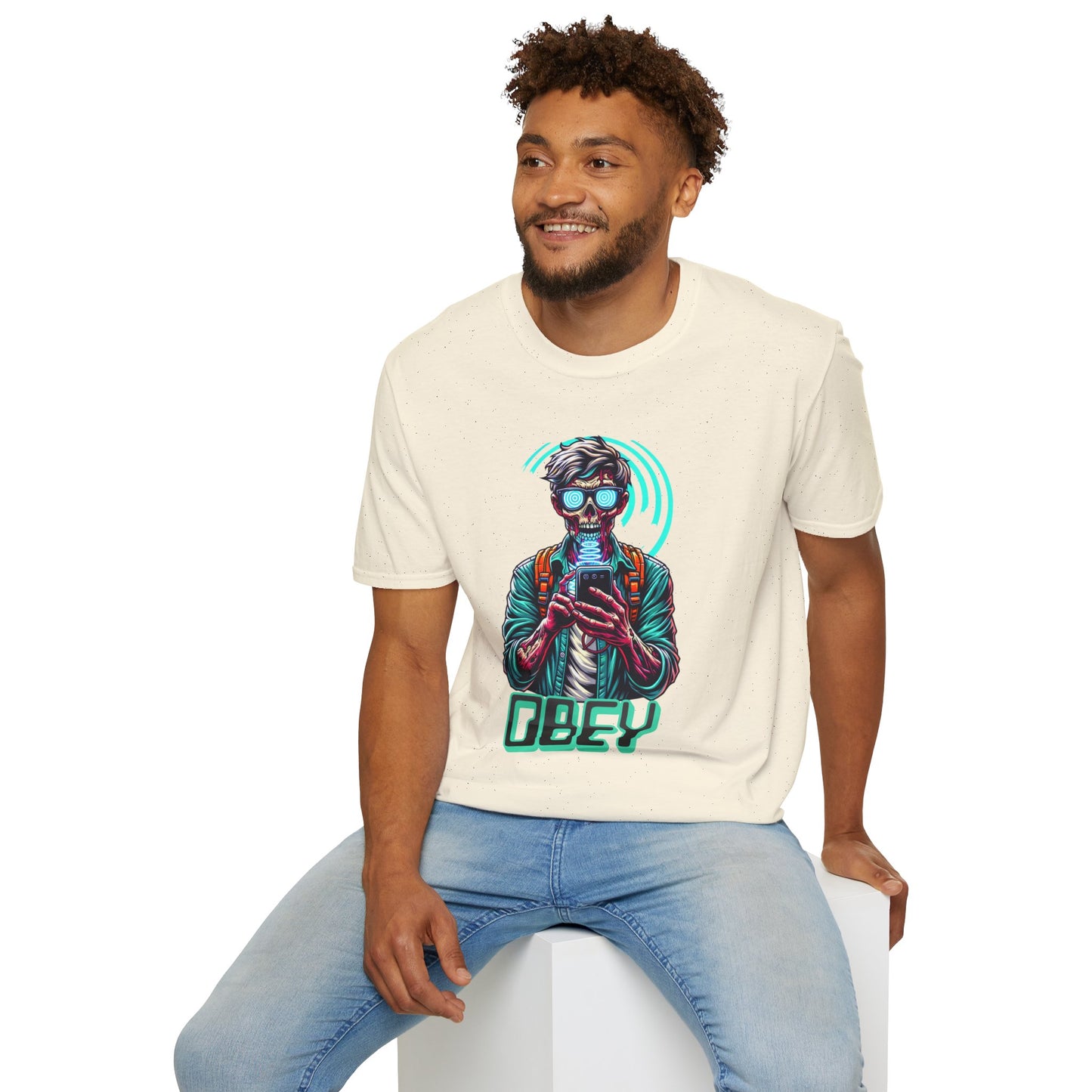 Brain Washing "Obey" Cell Phone Design - Unisex T-Shirt