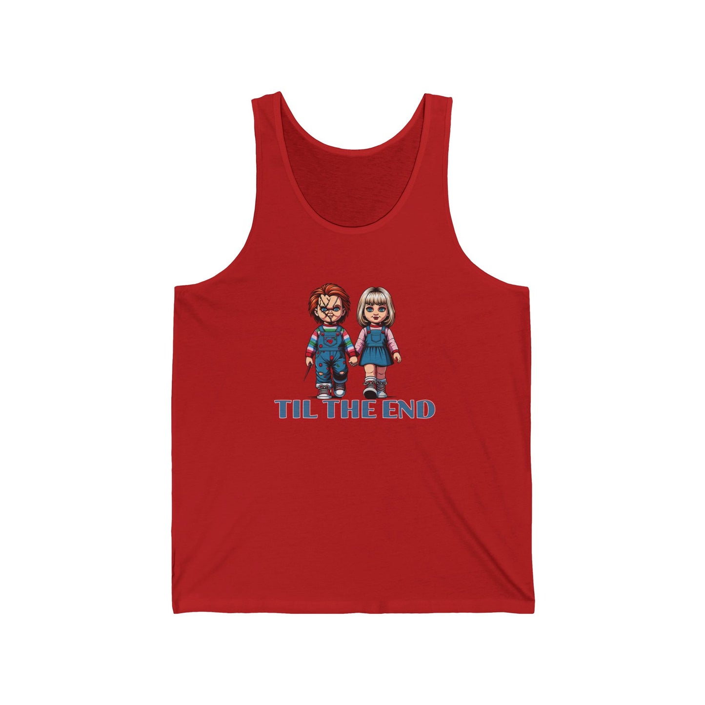 Til The End Horror Couple Unisex Jersey Tank Top