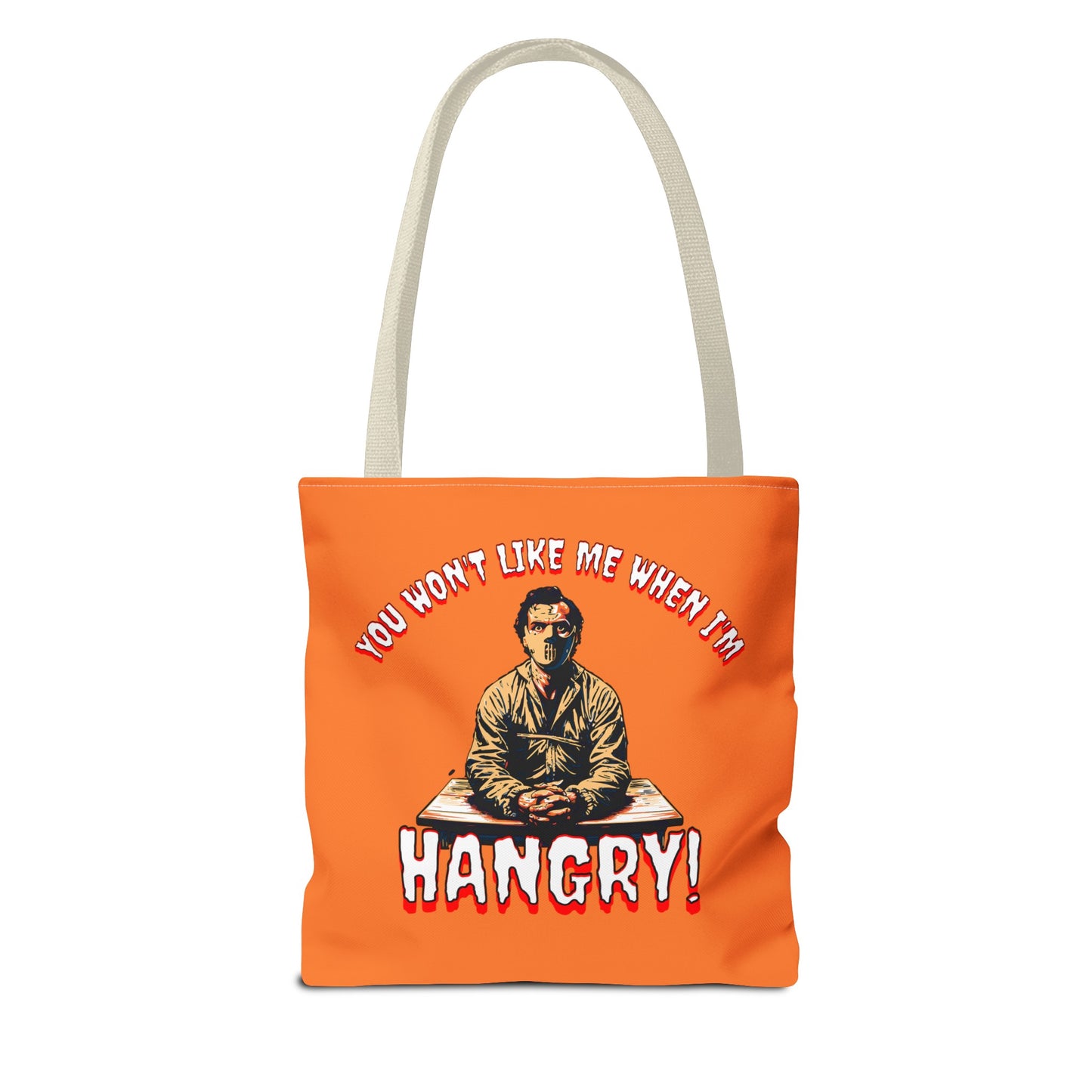 You Wont Like Me When I'm Hangry Mental Patient Cannibal Hannibal Horror Lunch Beach Tote Bag (AOP)