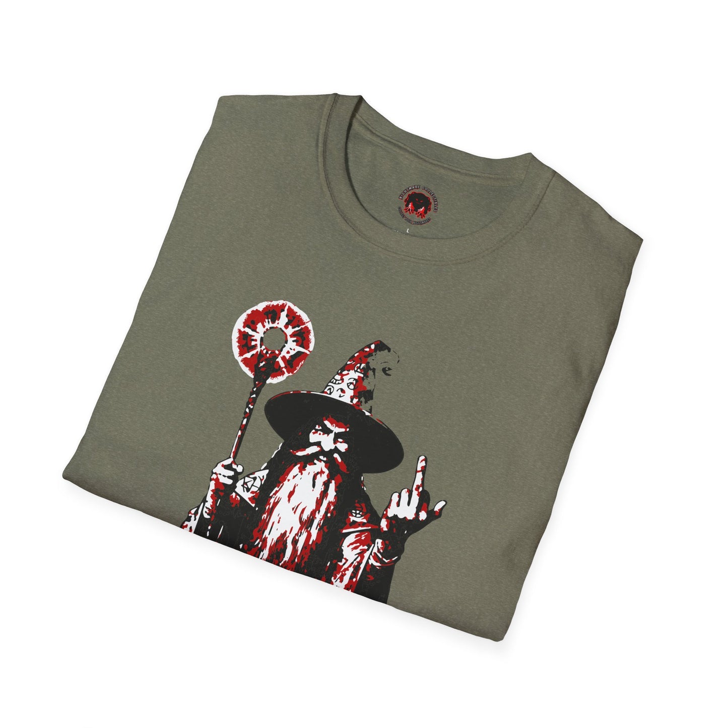 Unisex Soft Style T-Shirt - F*ck Normal Middle Finger Wizard Design